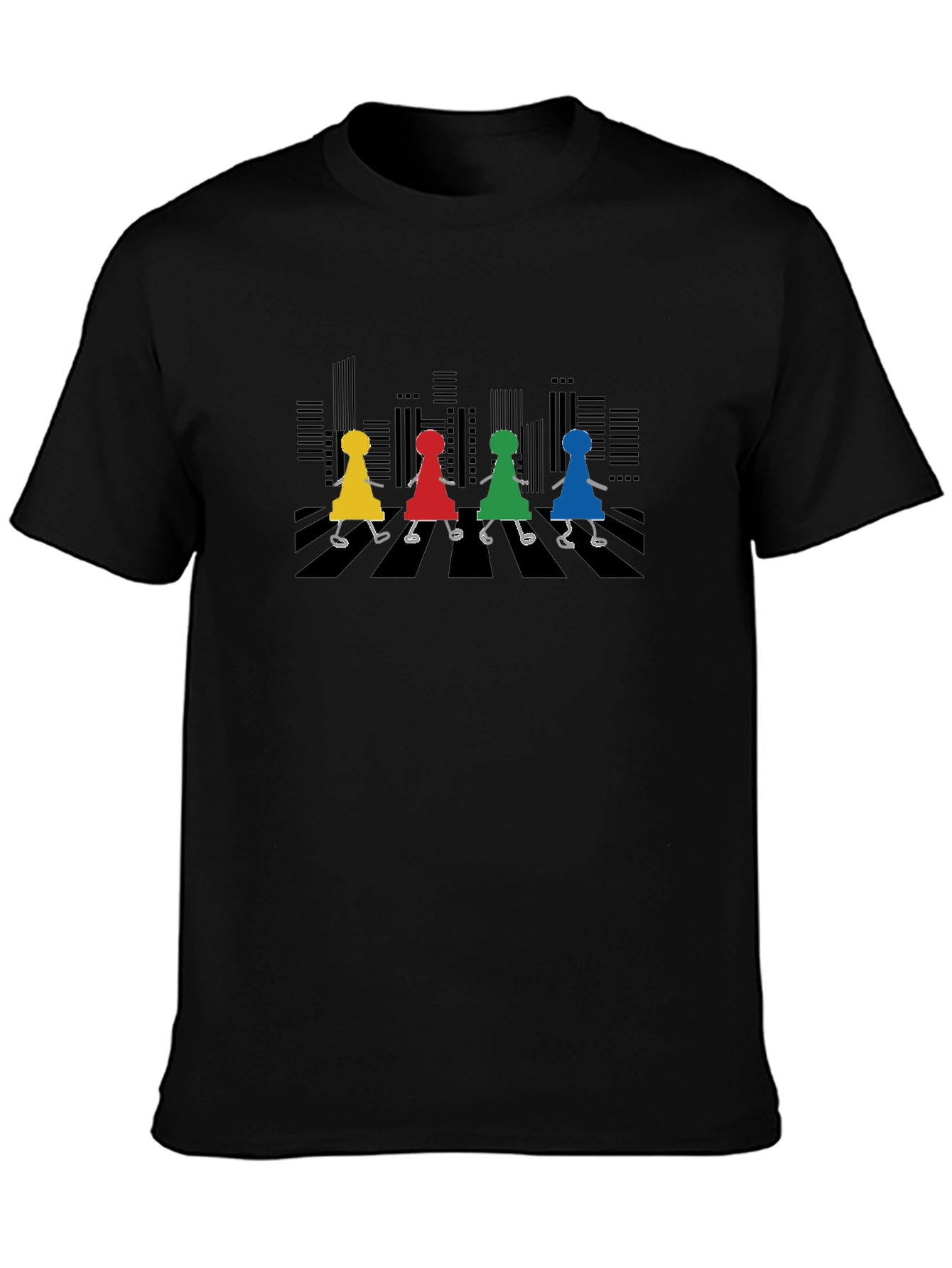 Black Board Game Abbey Road Men's T-Shirt view 3