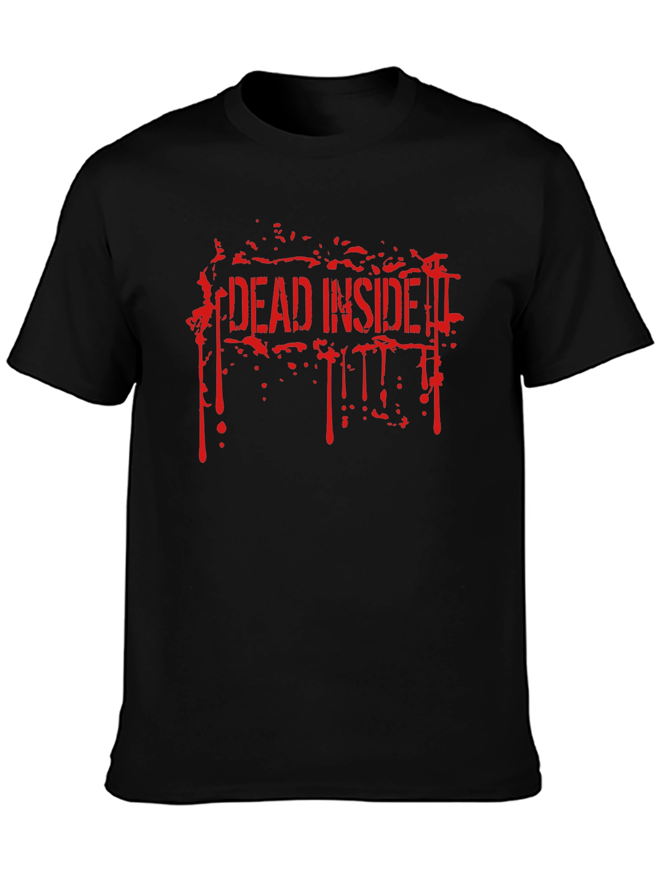 Black Dead Inside Men's Graphic Tee - Black view 3