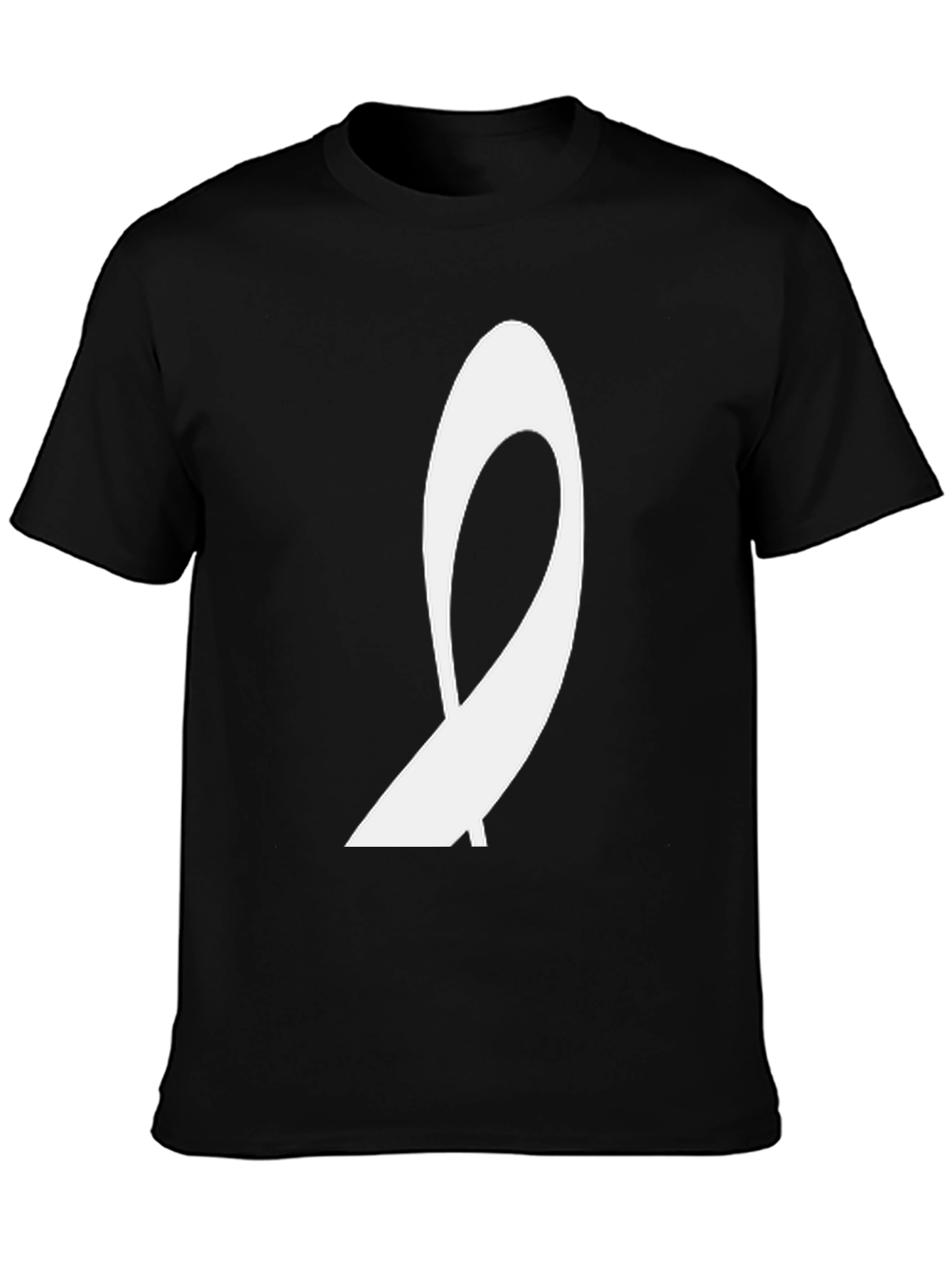 Black Abstract Graphic Black Tee view 3