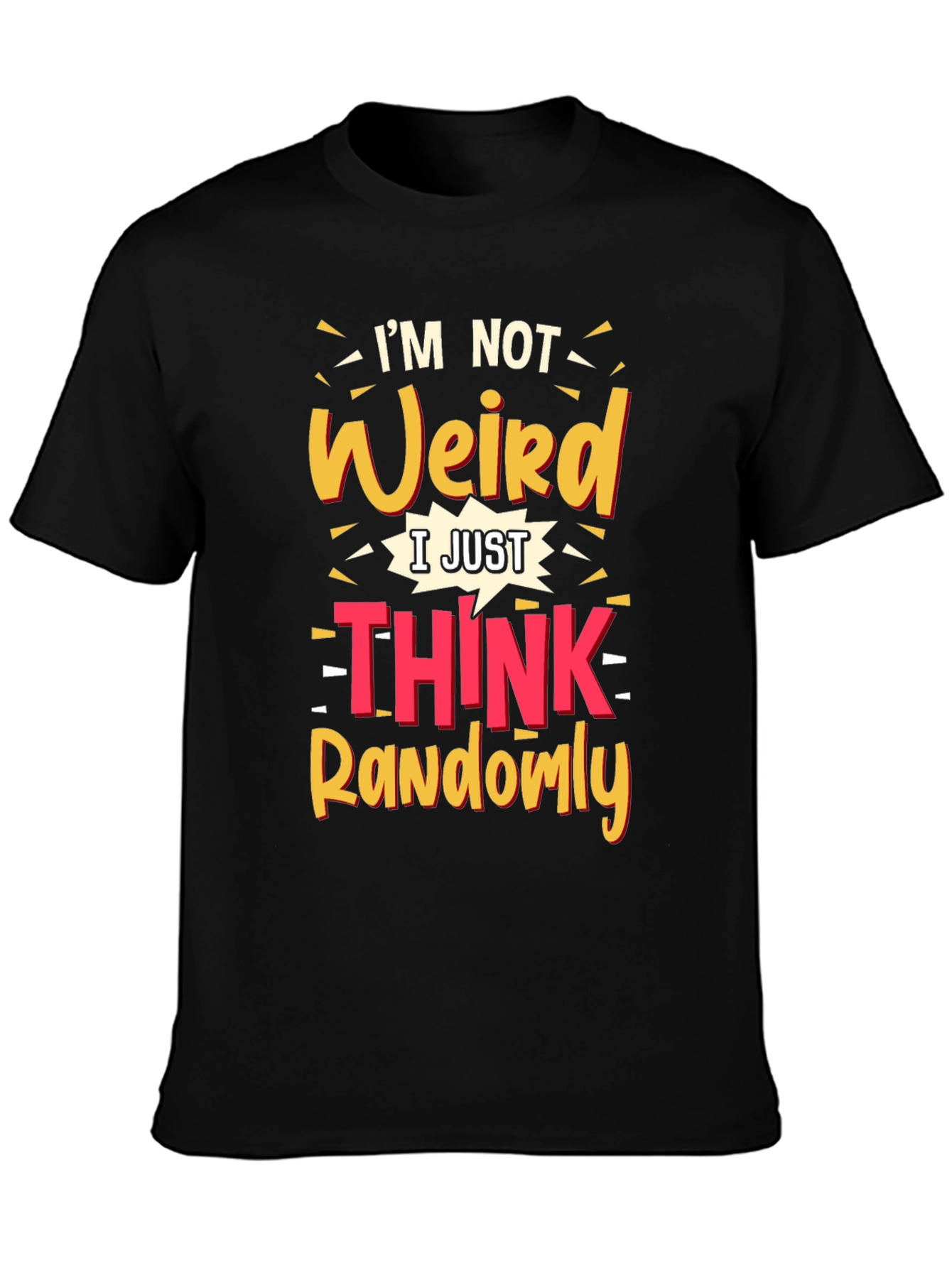 Black I'm Not Weird Graphic Tee - Black view 3