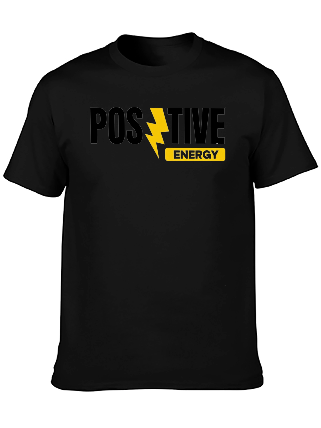 Black Positive Energy Graphic Tee - Trendy Menswear view 3
