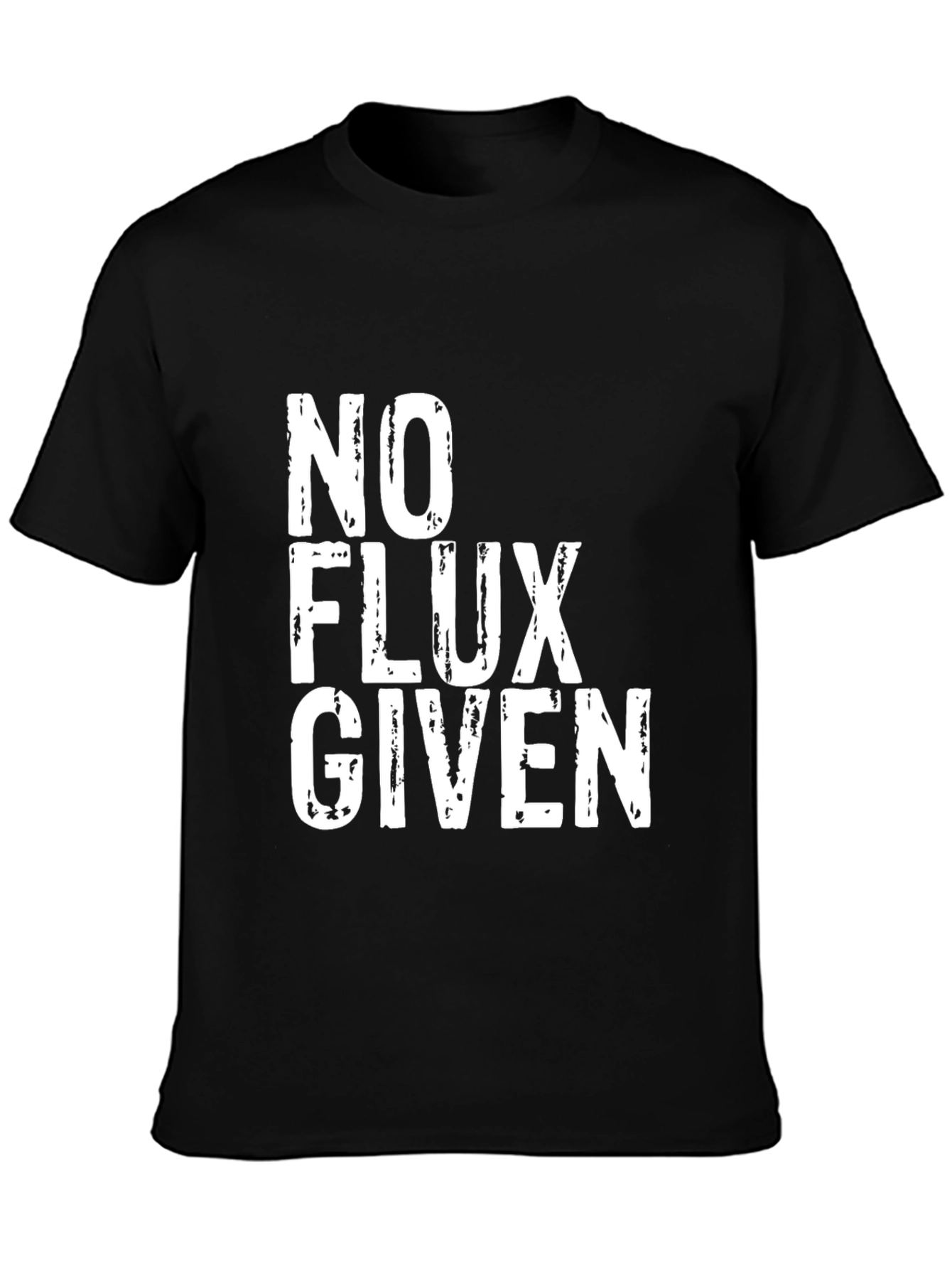 Black No Flux Given Graphic T-Shirt - Black Cotton Tee view 3