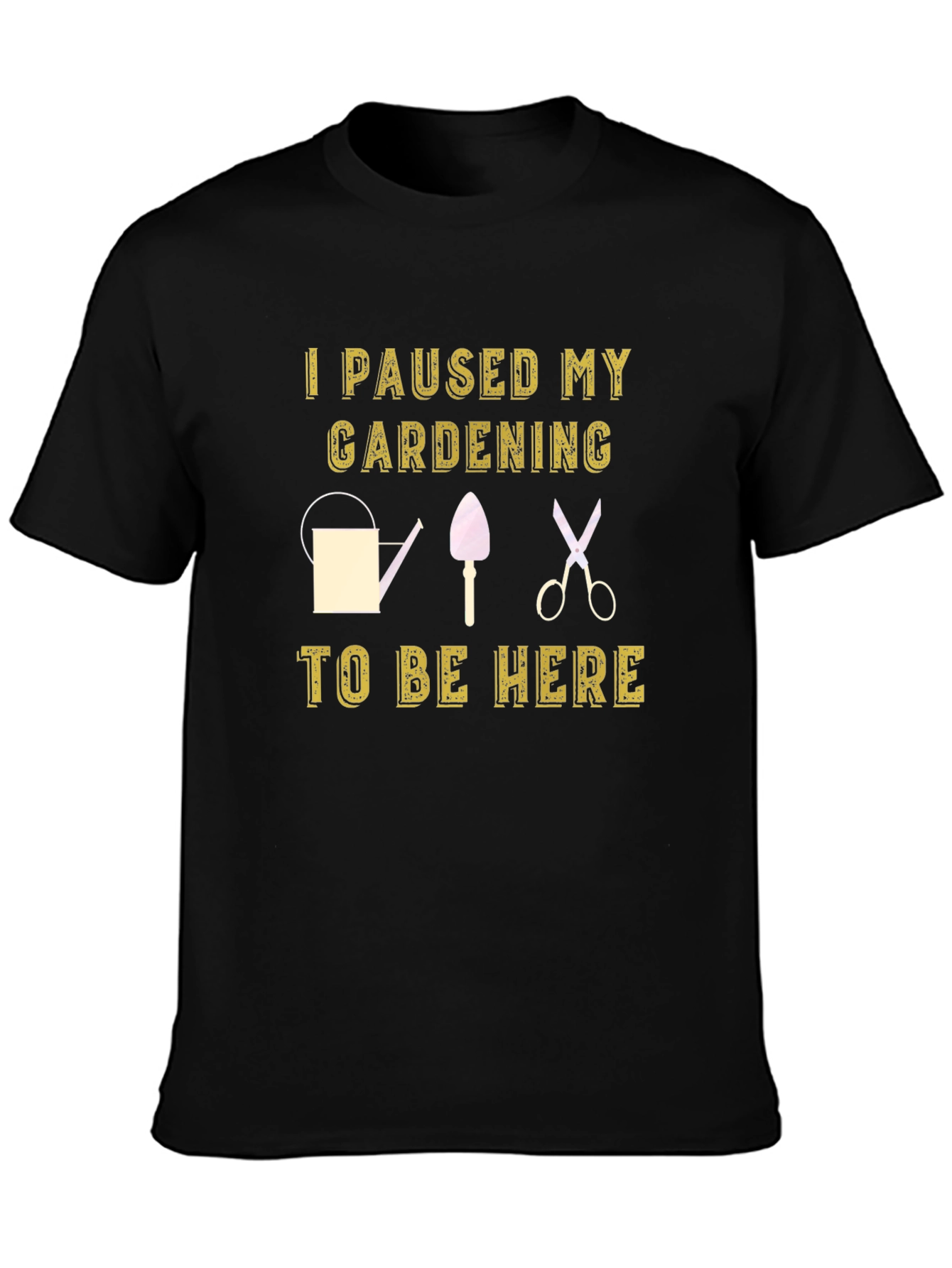 Black Gardening Pause T-Shirt - Humor Tee view 3