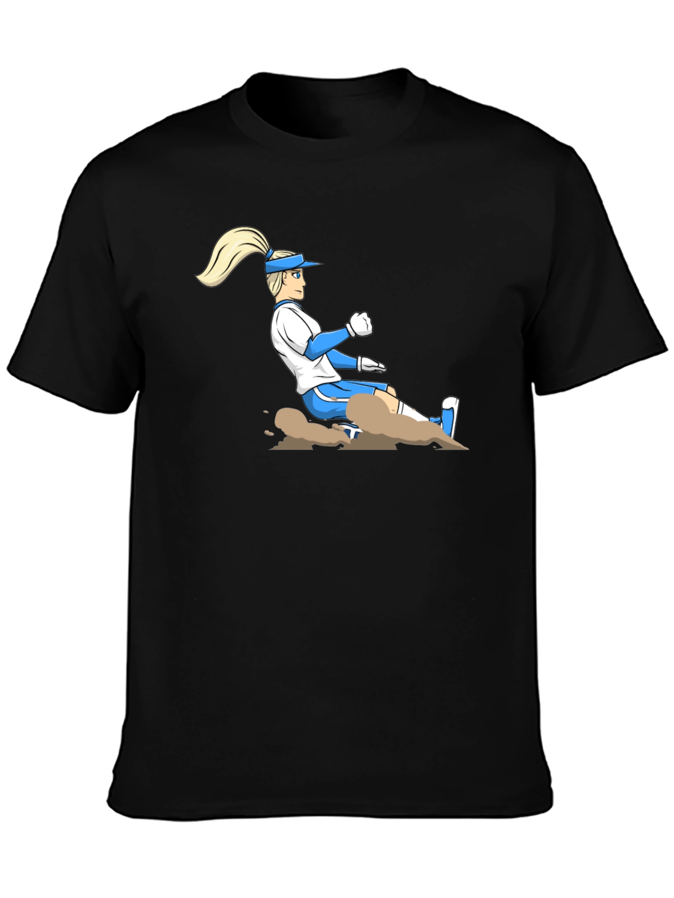 Black Baseball Player Graphic T-Shirt - Black view 3