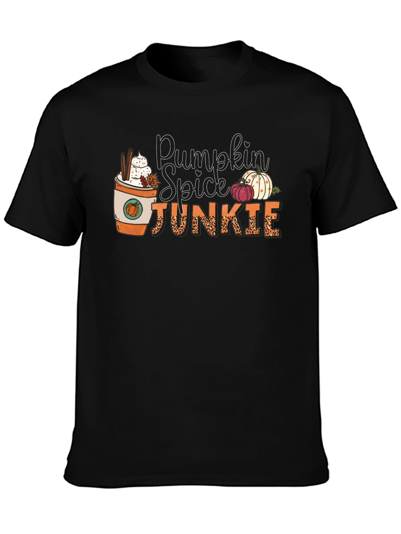 Black Pumpkin Spice Junkie Black Tee view 3
