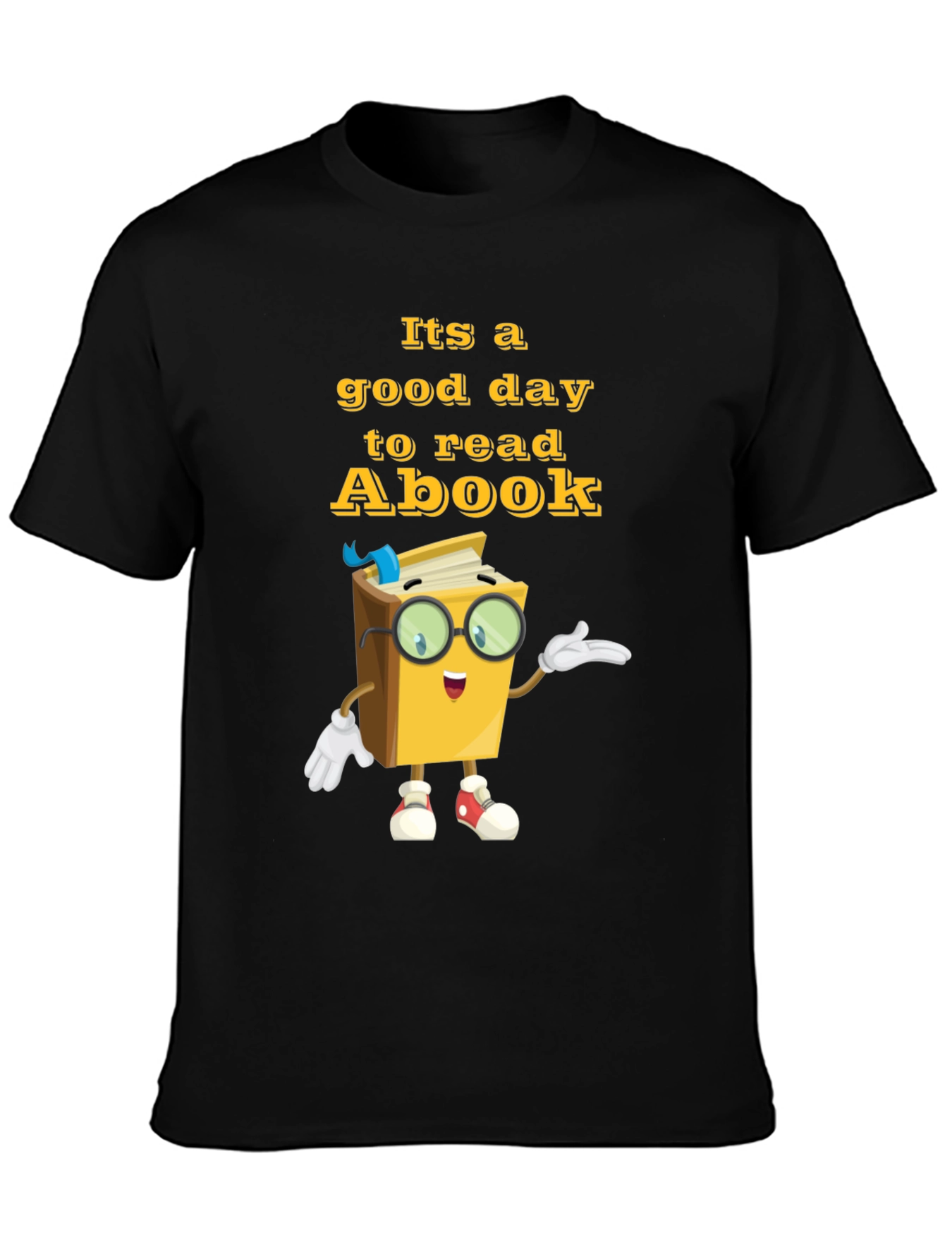 Black Funny Bookworm T-Shirt - It's a Good Day to Read view 3