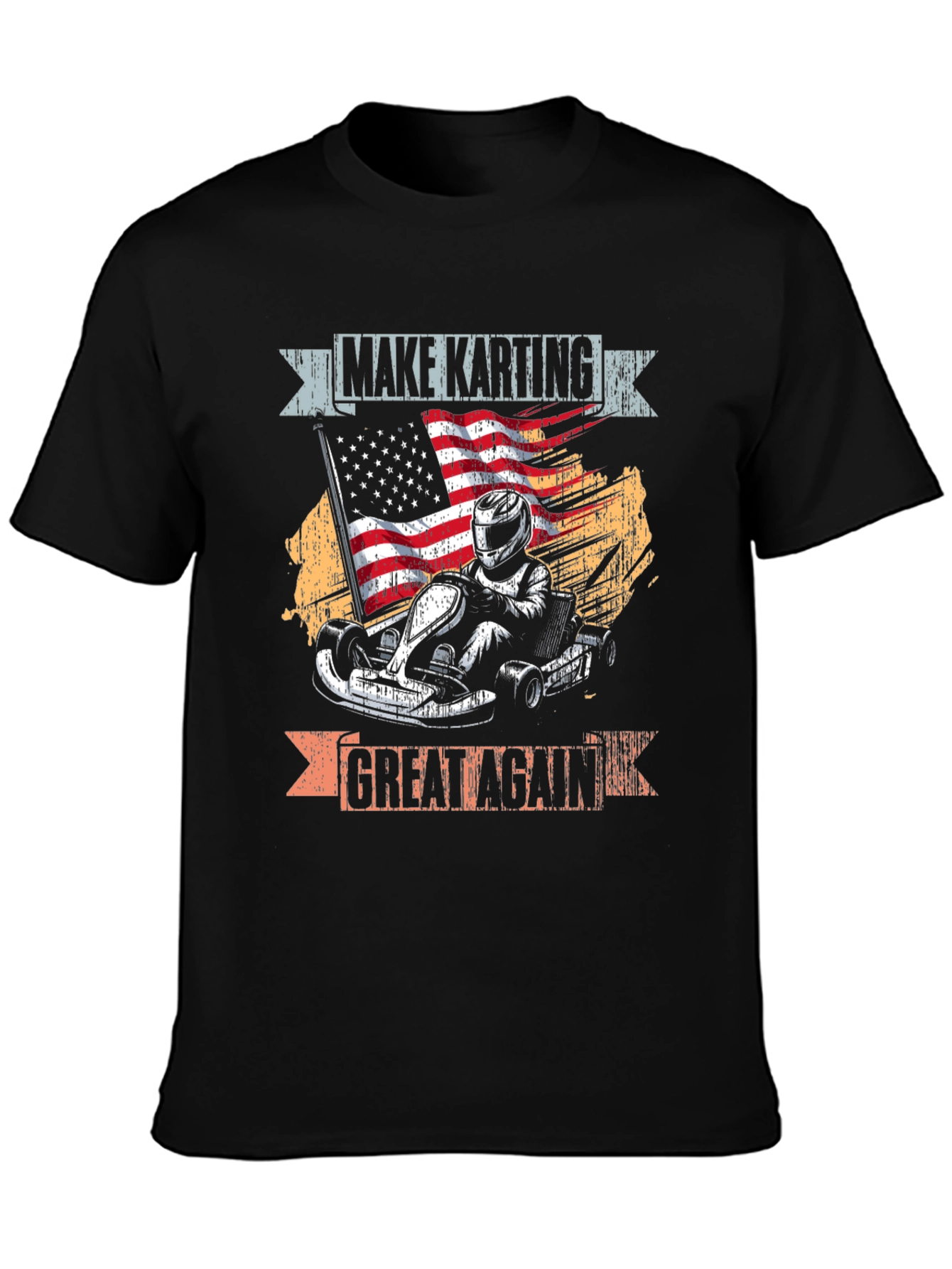 Black Make Karting Great Again Graphic Tee view 3