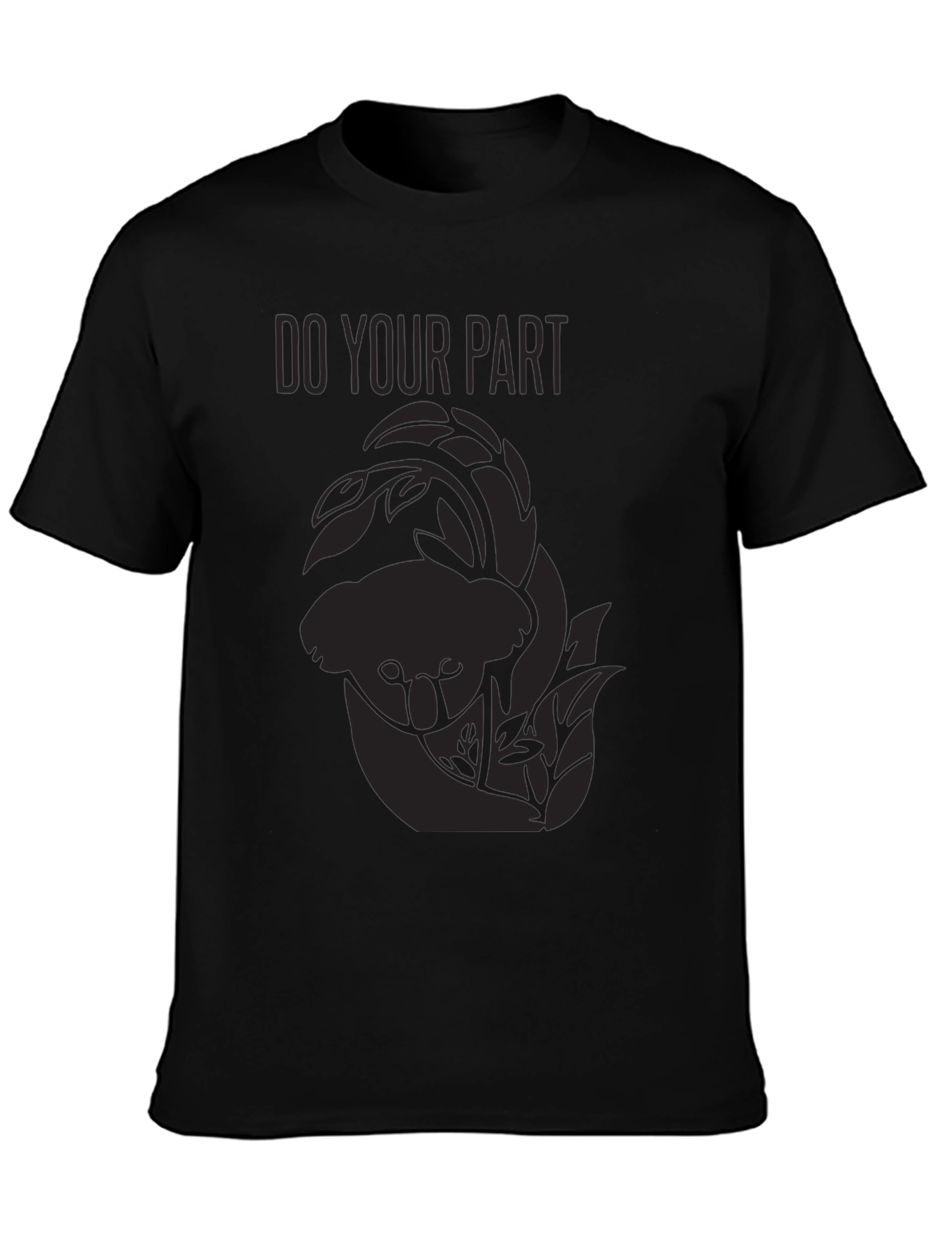 Black Do Your Part Koala Tee - Conservation T-Shirt view 3