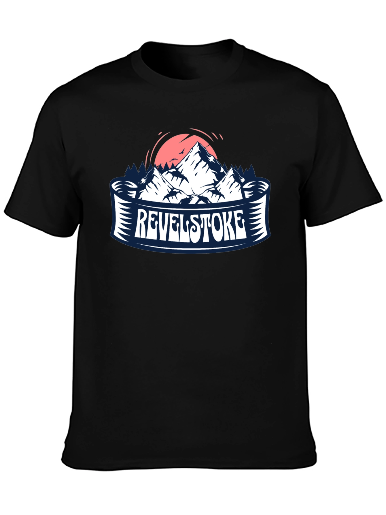 Black Revelstoke Mountain Graphic T-Shirt view 3