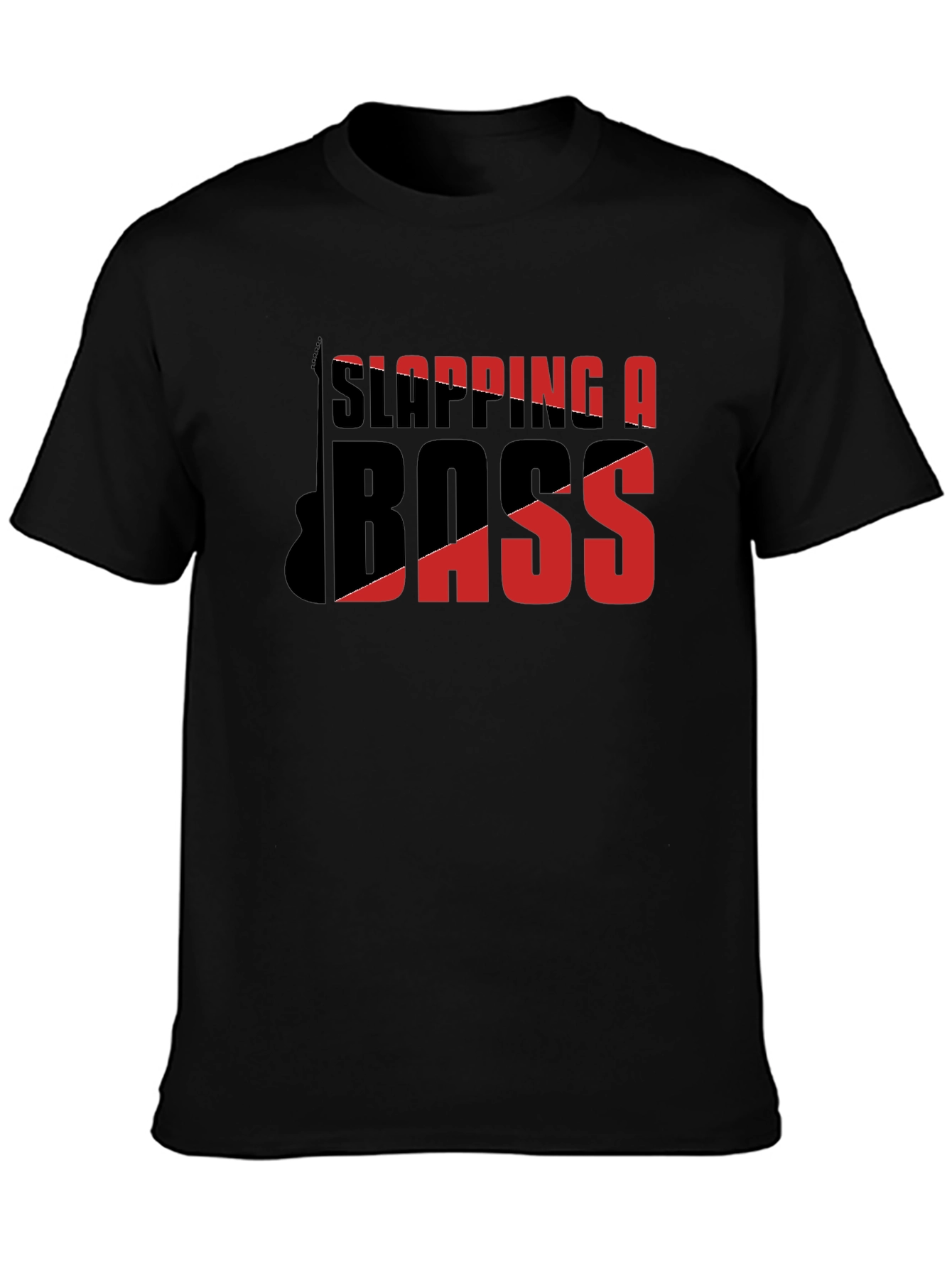 Black Slapping A Bass T-Shirt - Music Lover Tee view 3