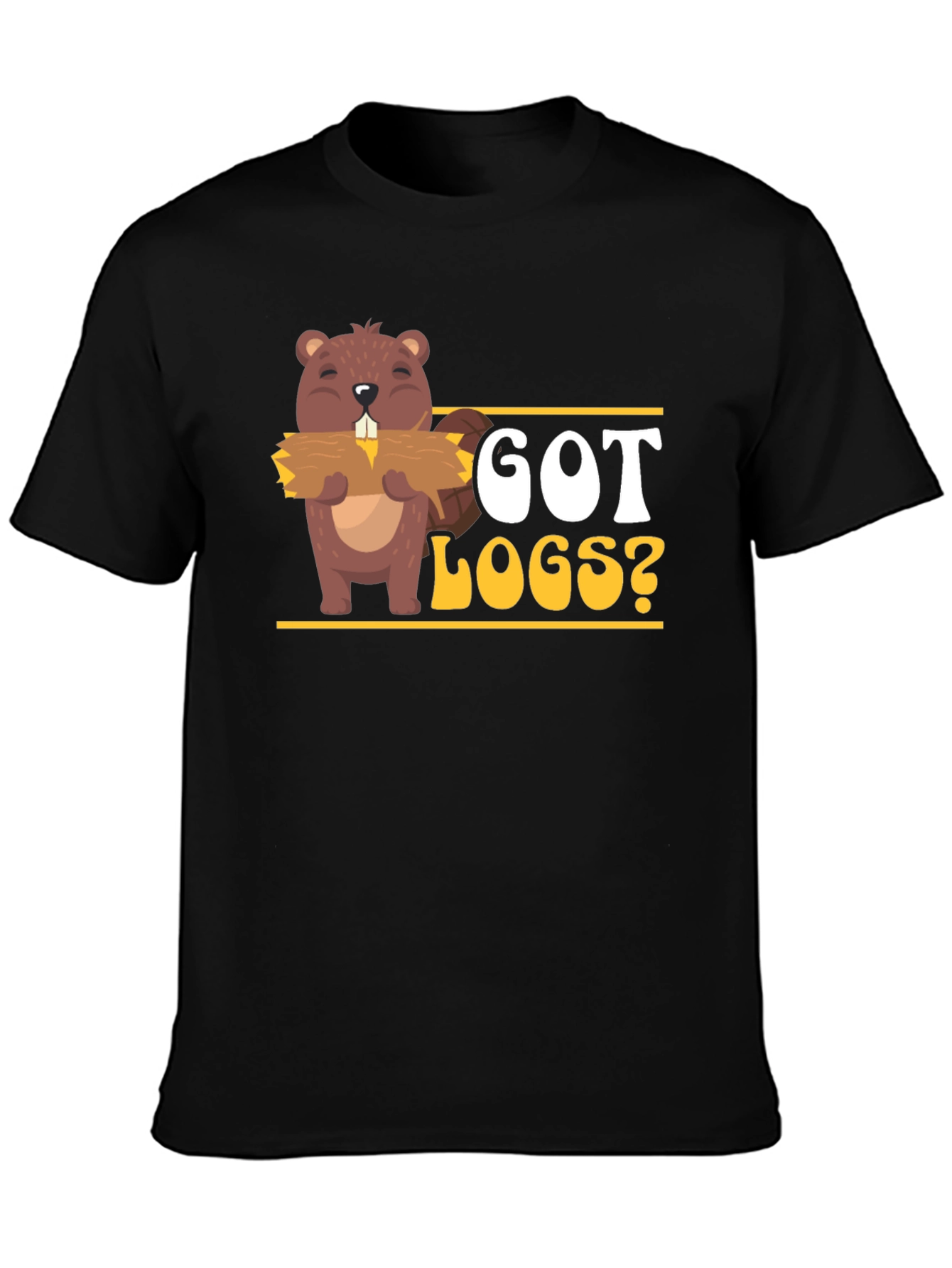 Black Got Logs? Beaver Graphic T-Shirt view 3