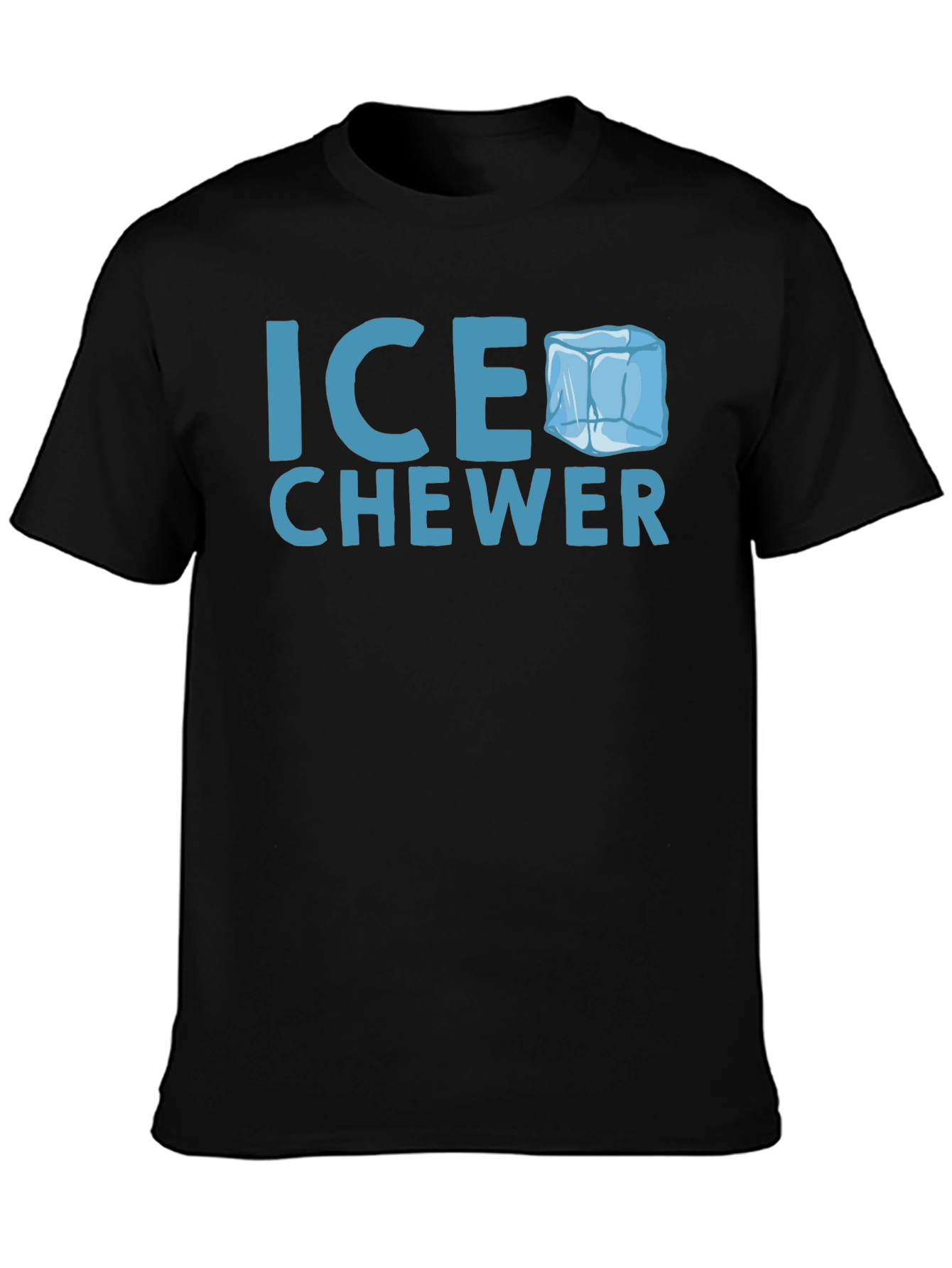 Black Ice Chewer Graphic Tee - Funny Ice Lover Shirt view 3