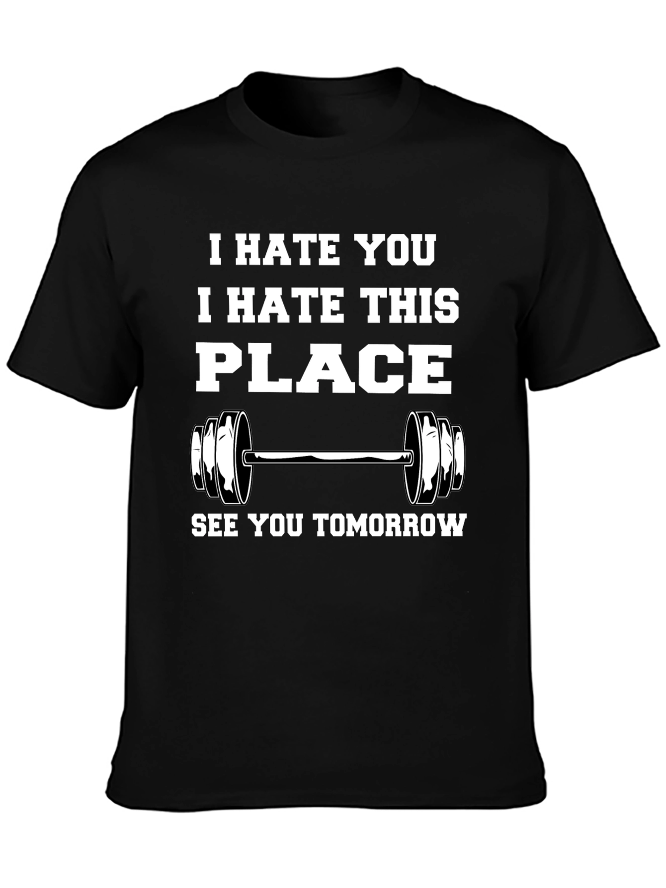 Black Gym Humor Graphic T-Shirt view 3