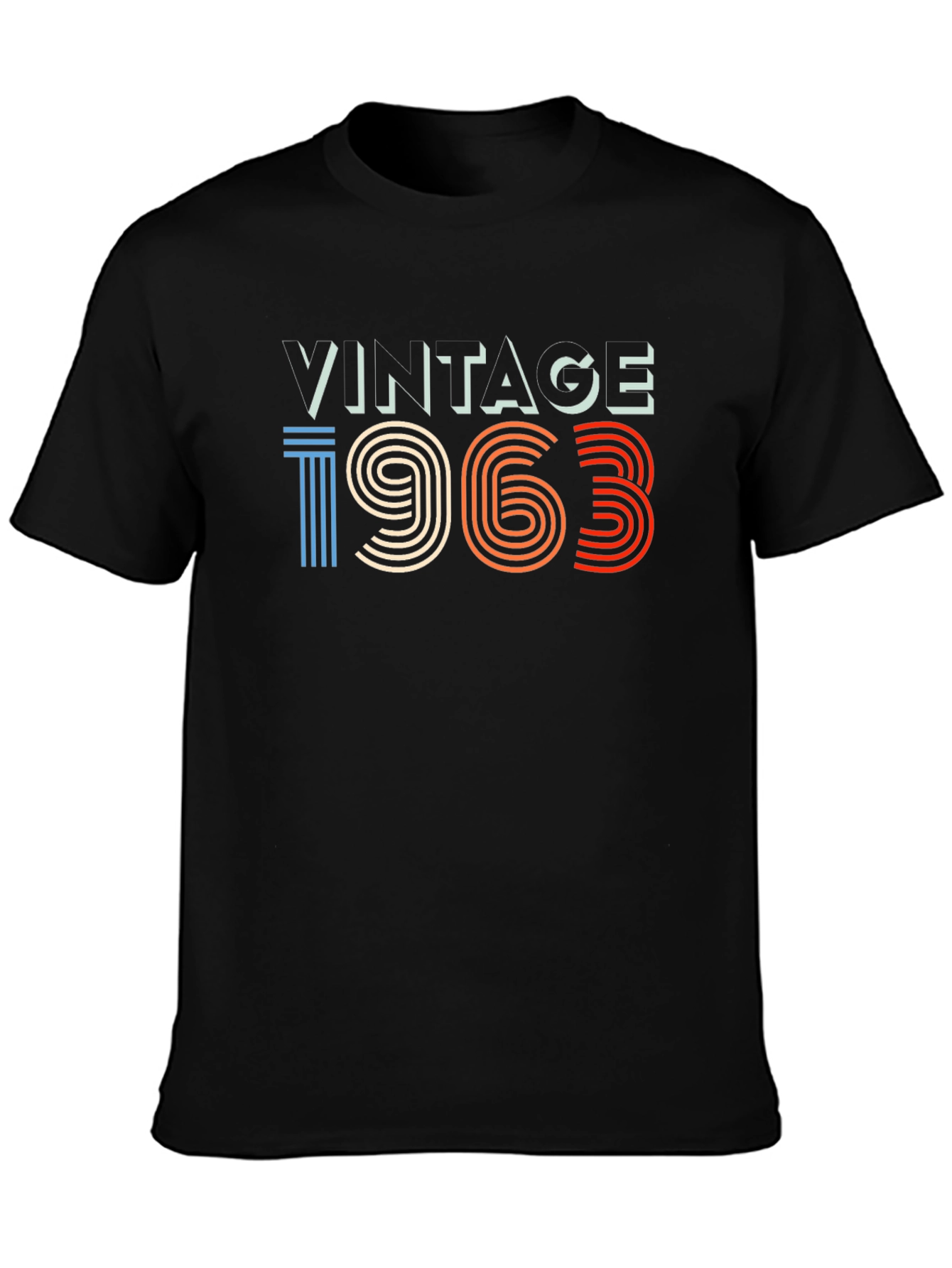 Black Vintage 1963 T-Shirt - Retro Style view 3