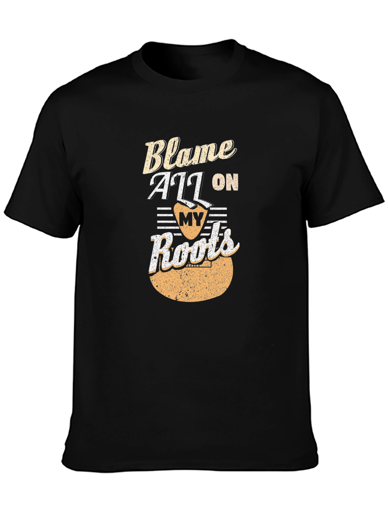 Black Blame All On My Roots Graphic Tee view 3
