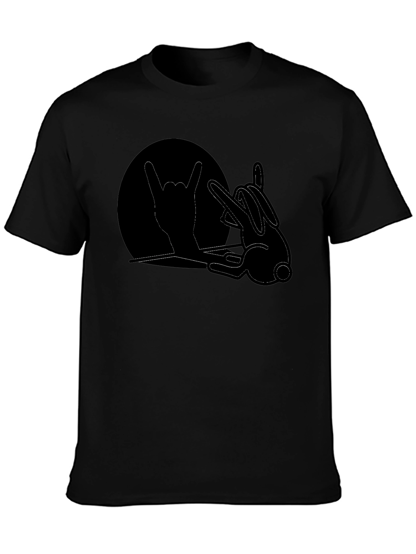 Black Rock On Bunny T-Shirt - Black view 3