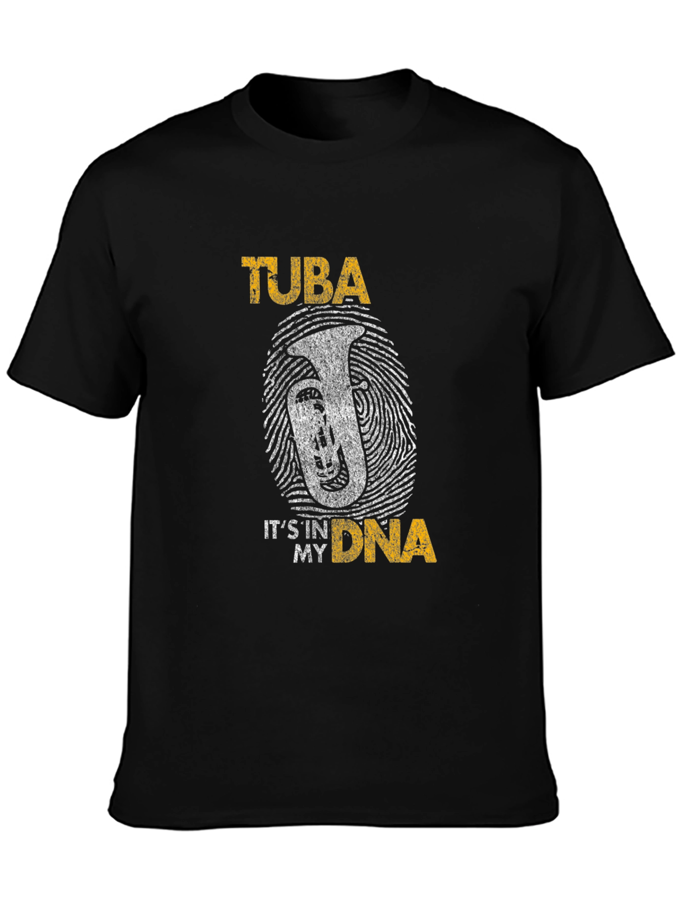 Black Tuba DNA Graphic T-Shirt - Musician's Tee view 3