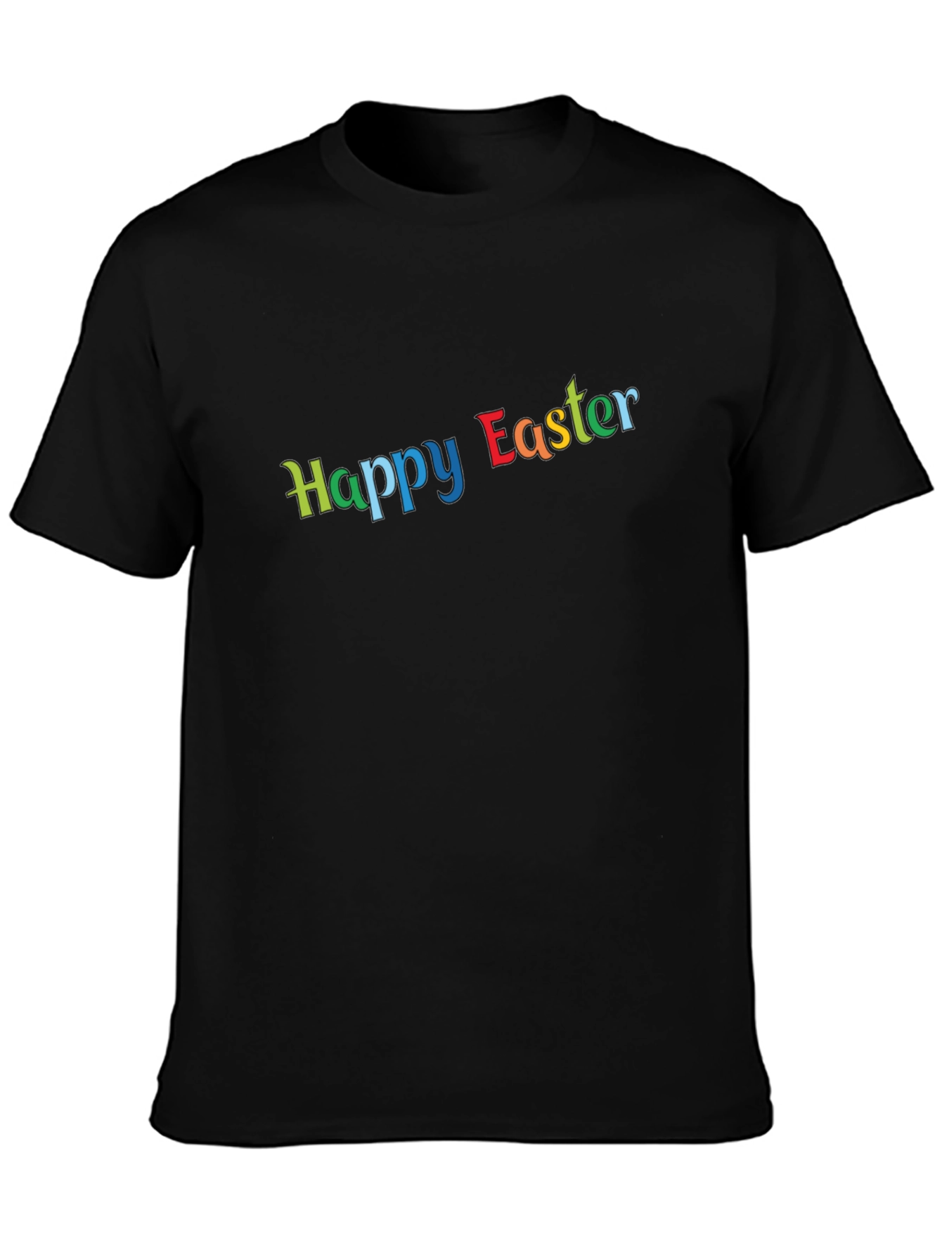 Black Happy Easter Graphic T-Shirt view 3