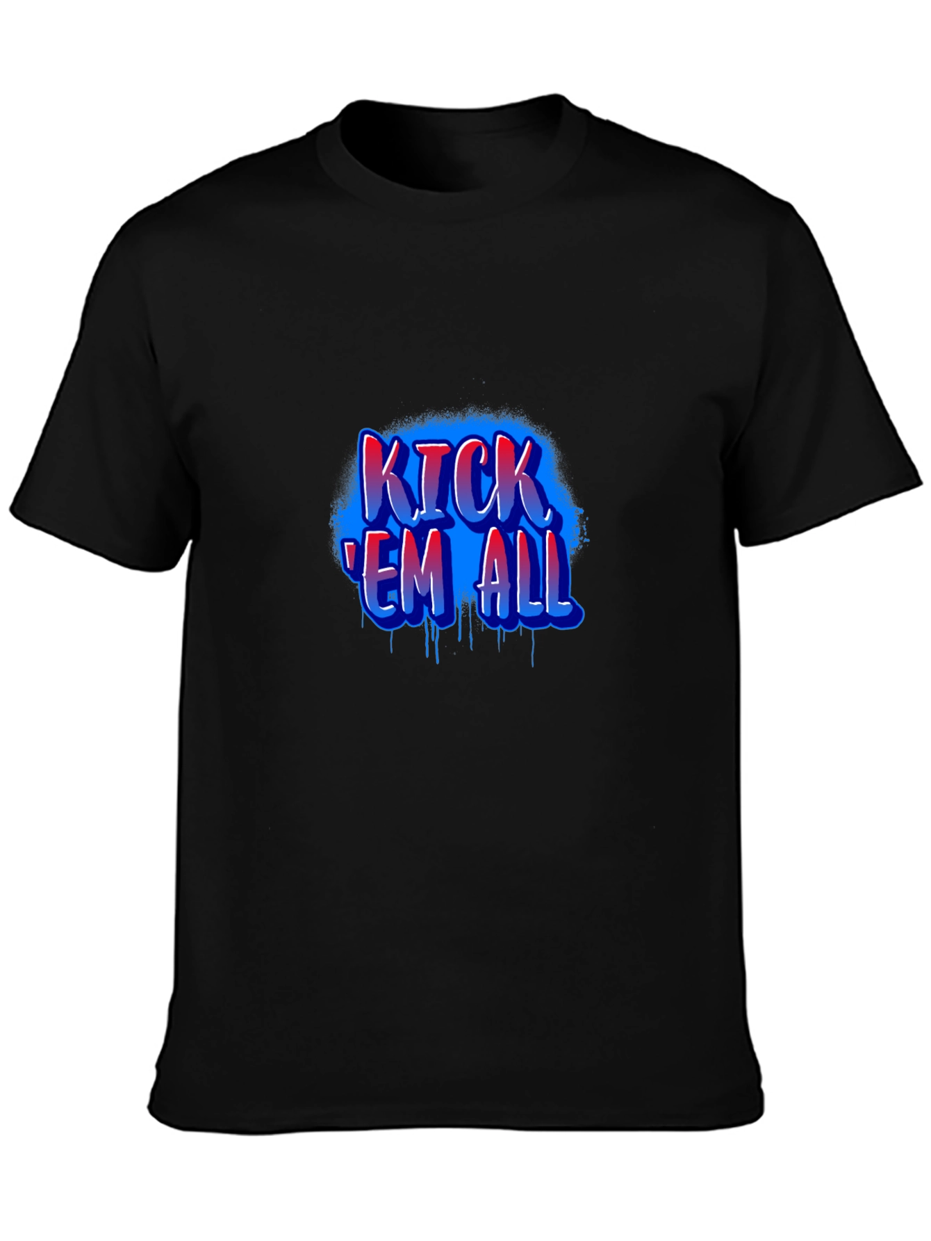 Black Kick 'Em All Graphic T-Shirt - Black view 3