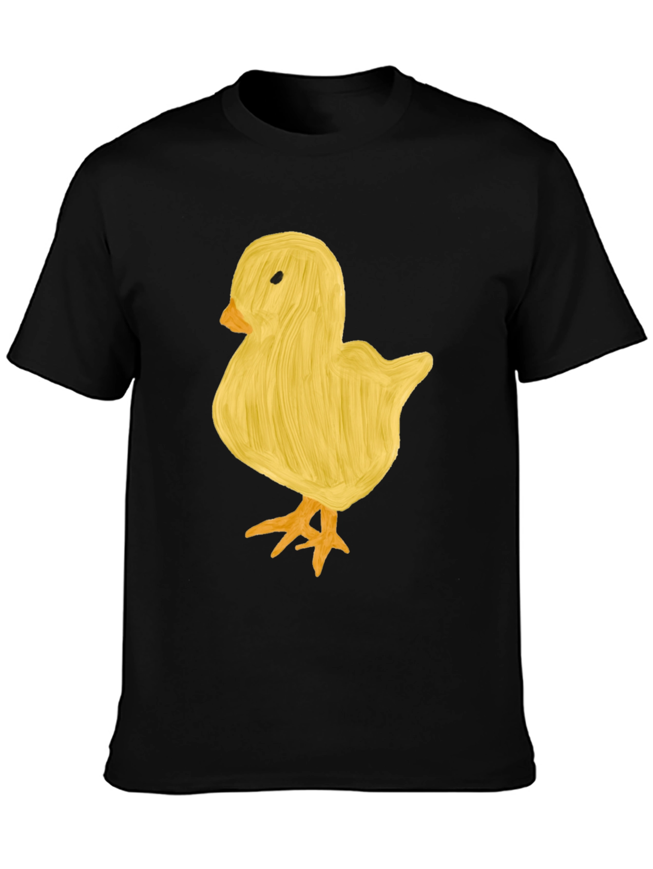 Black Cute Chick Graphic Tee - Unisex Black T-Shirt view 3