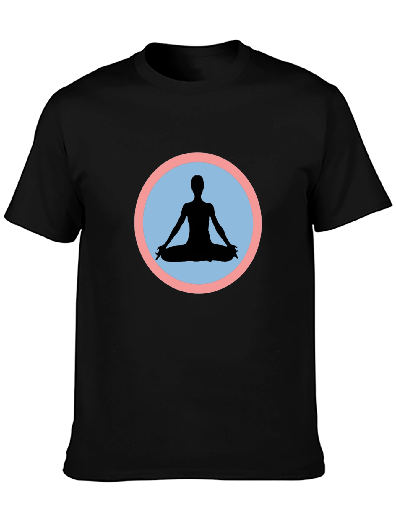 Black Yoga Pose Graphic Tee - Black view 3