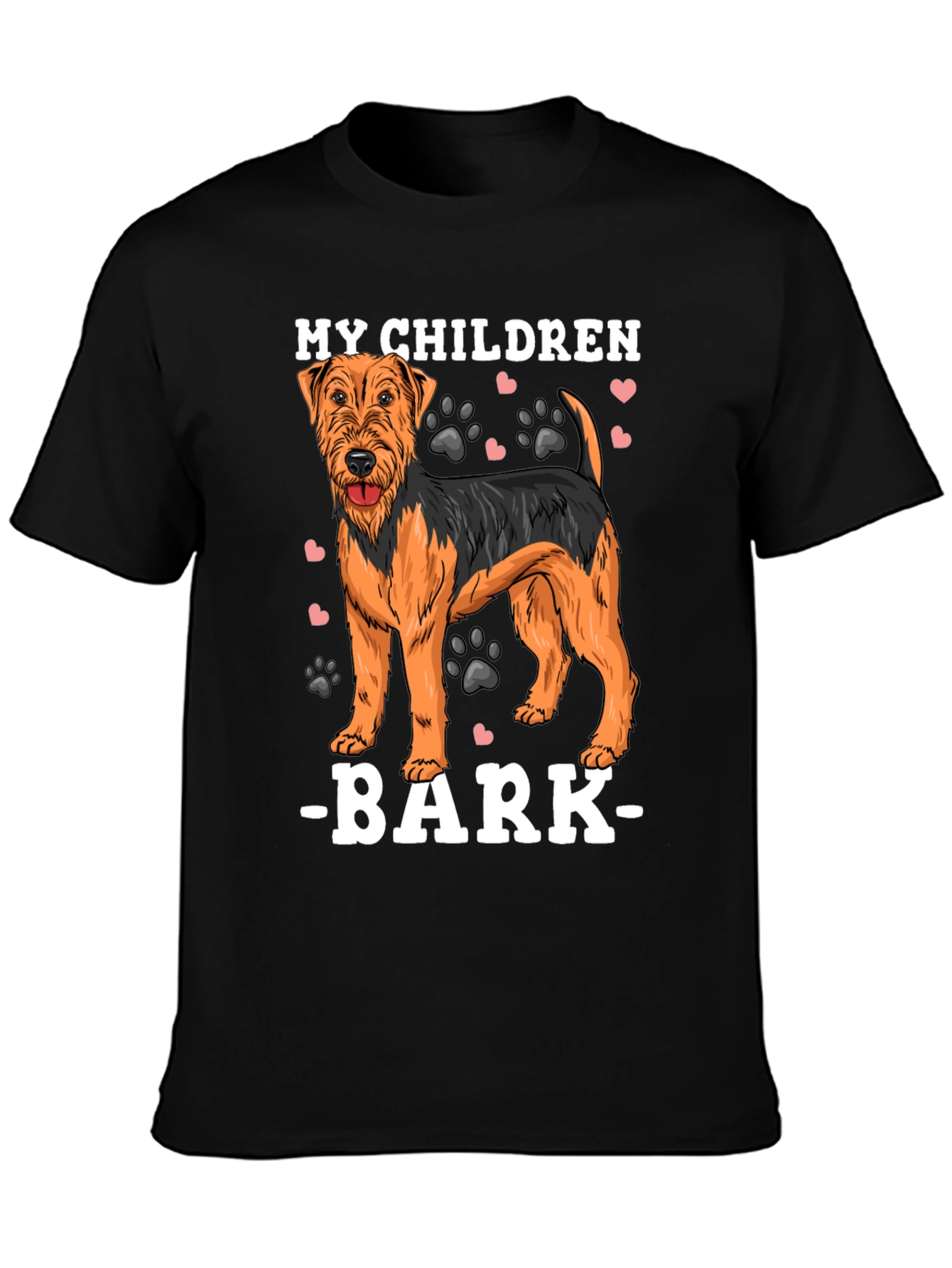 Black My Children Bark Dog T-Shirt view 3
