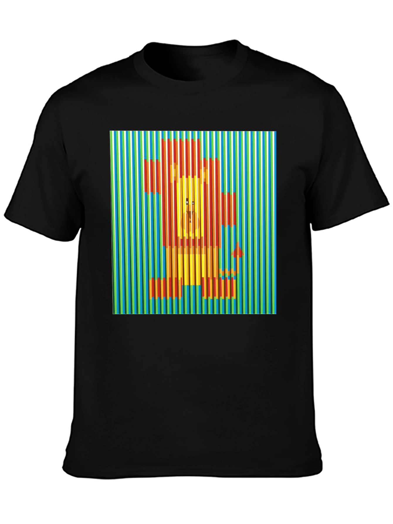 Black Lion Illusion Graphic T-Shirt - Stylish & Unique view 3
