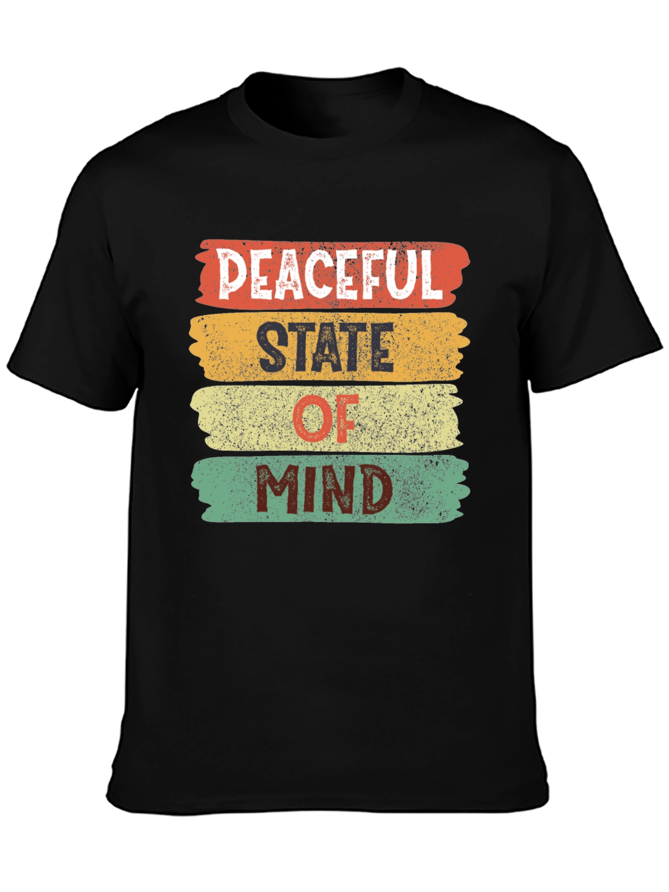 Black Peaceful State of Mind Graphic Tee view 3
