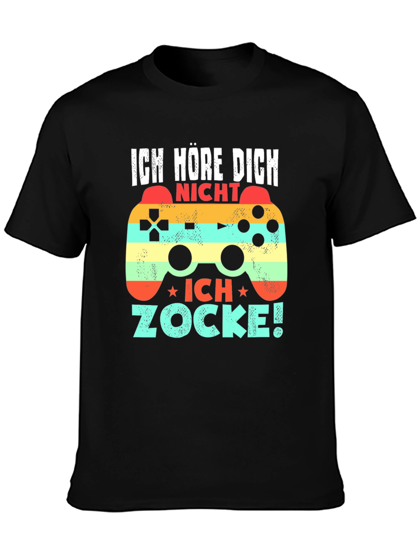 Black Gamer T-Shirt - Ich Zocke! view 3