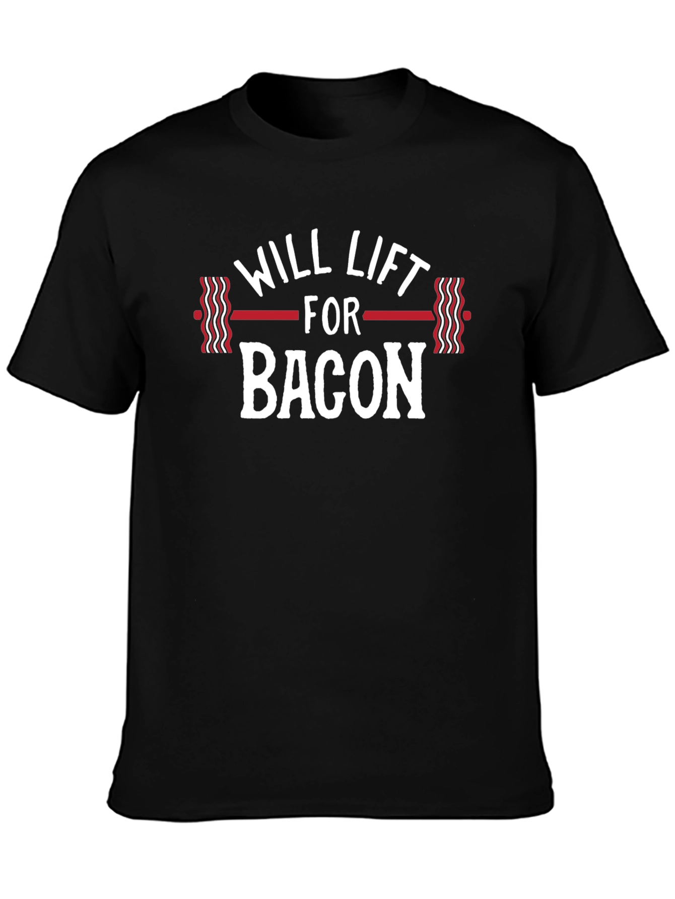 Black Will Lift for Bacon T-Shirt view 3