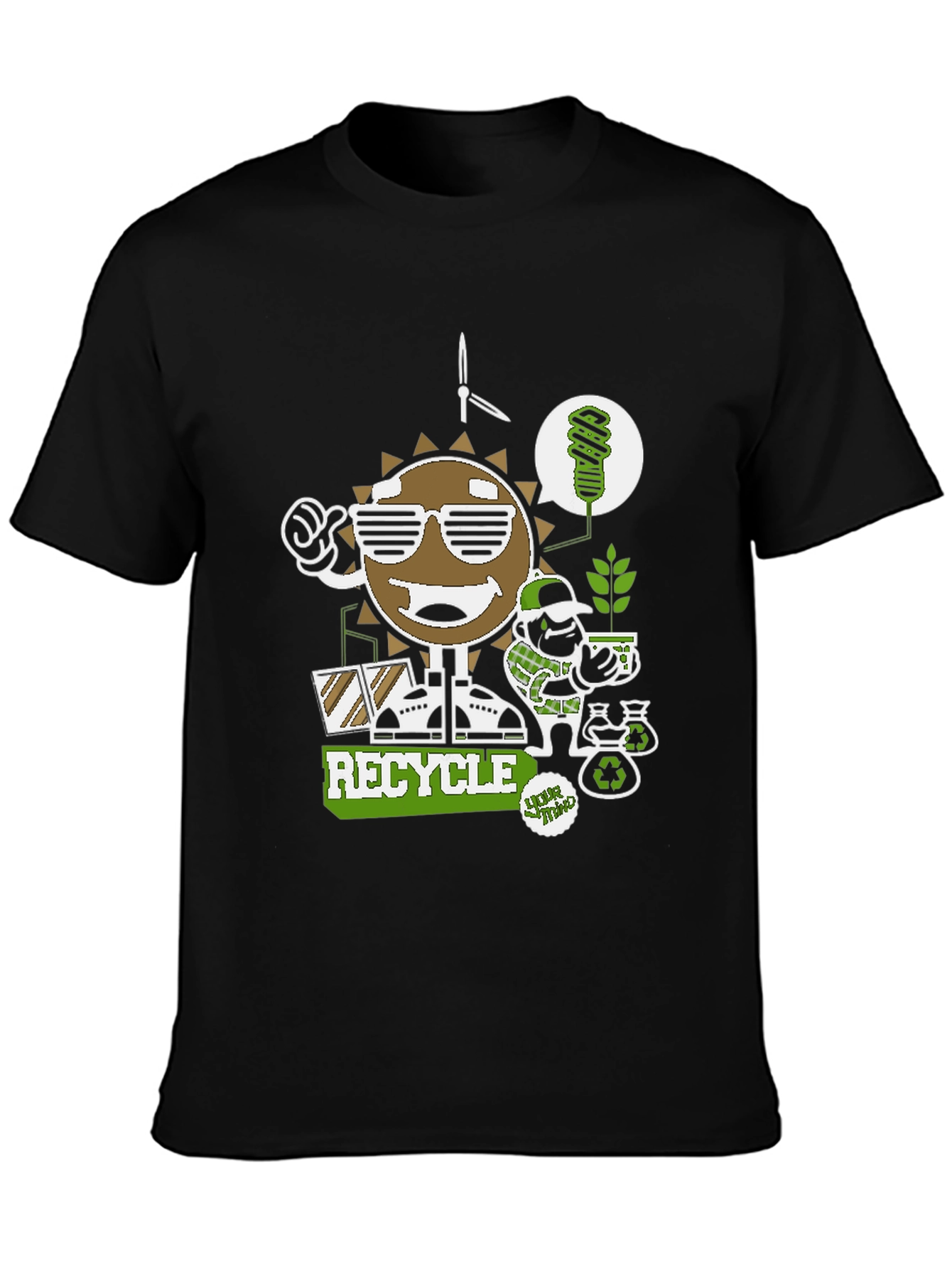 Eco-Friendly Graphic T-Shirt - Recycle Design - 3