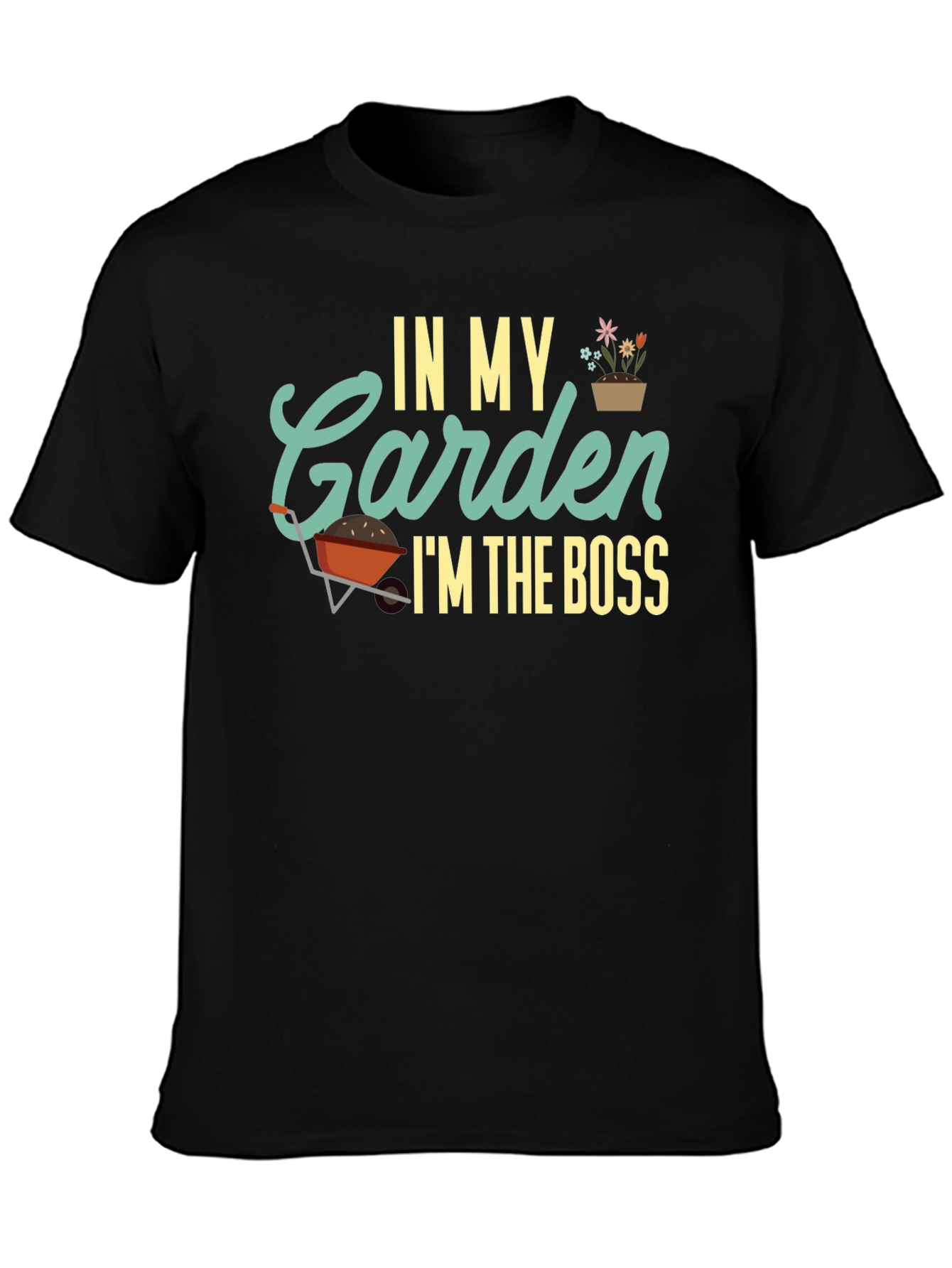 Black In My Garden I'm The Boss Black T-Shirt view 3