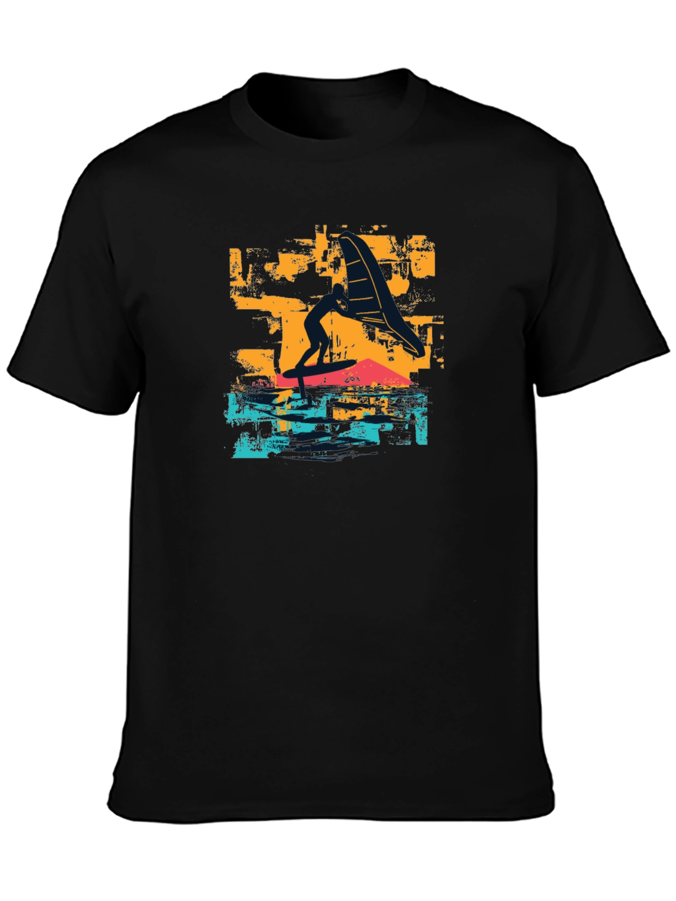 Black Surfer Graphic T-Shirt - Black view 3