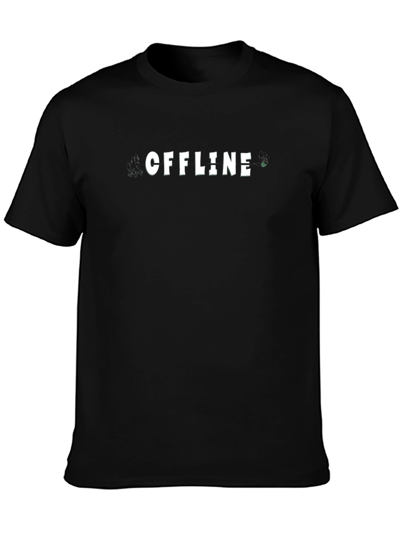 Black Offline Graphic Tee - Stylish Comfort view 3