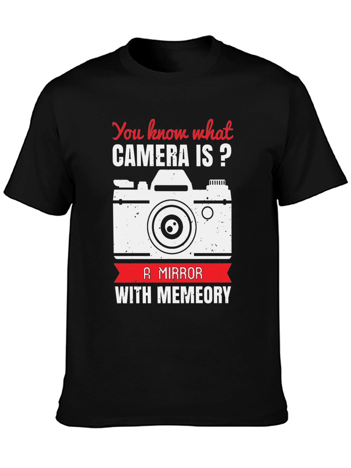 Black Camera with Memeory T-Shirt view 3