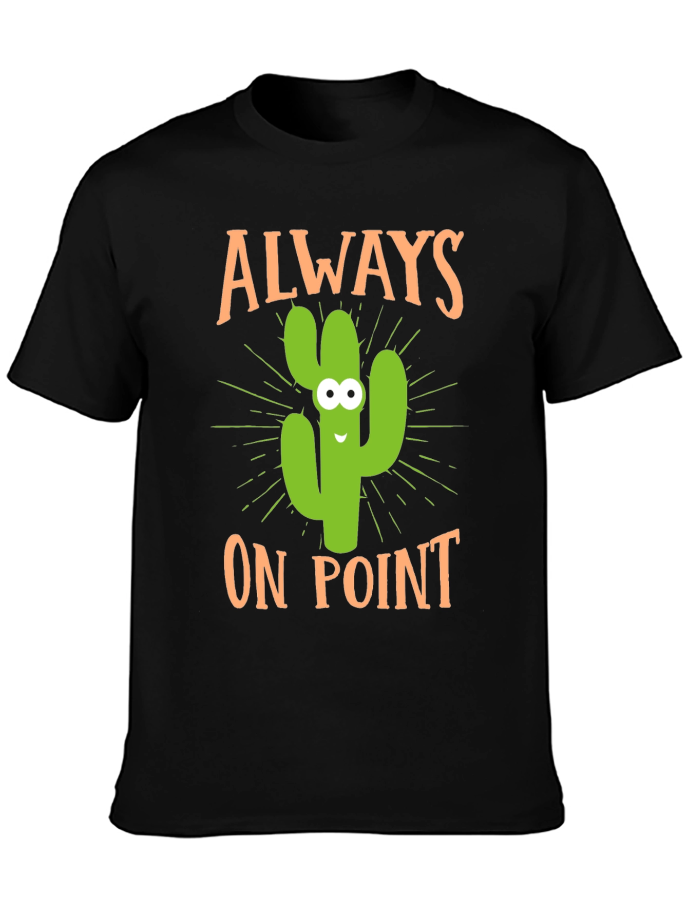 Black Always On Point Cactus Graphic Tee view 3