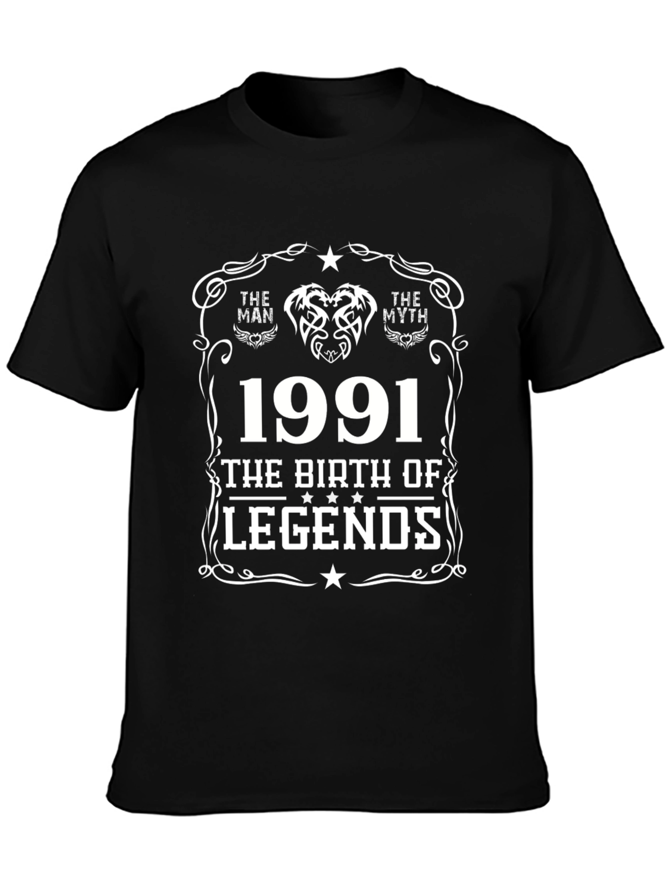 Black 1991 The Birth of Legends Graphic T-Shirt view 3
