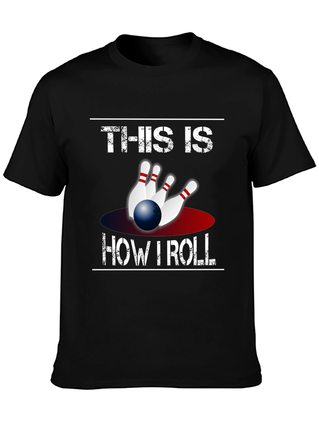 Black Bowling T-Shirt - This Is How I Roll Tee view 3
