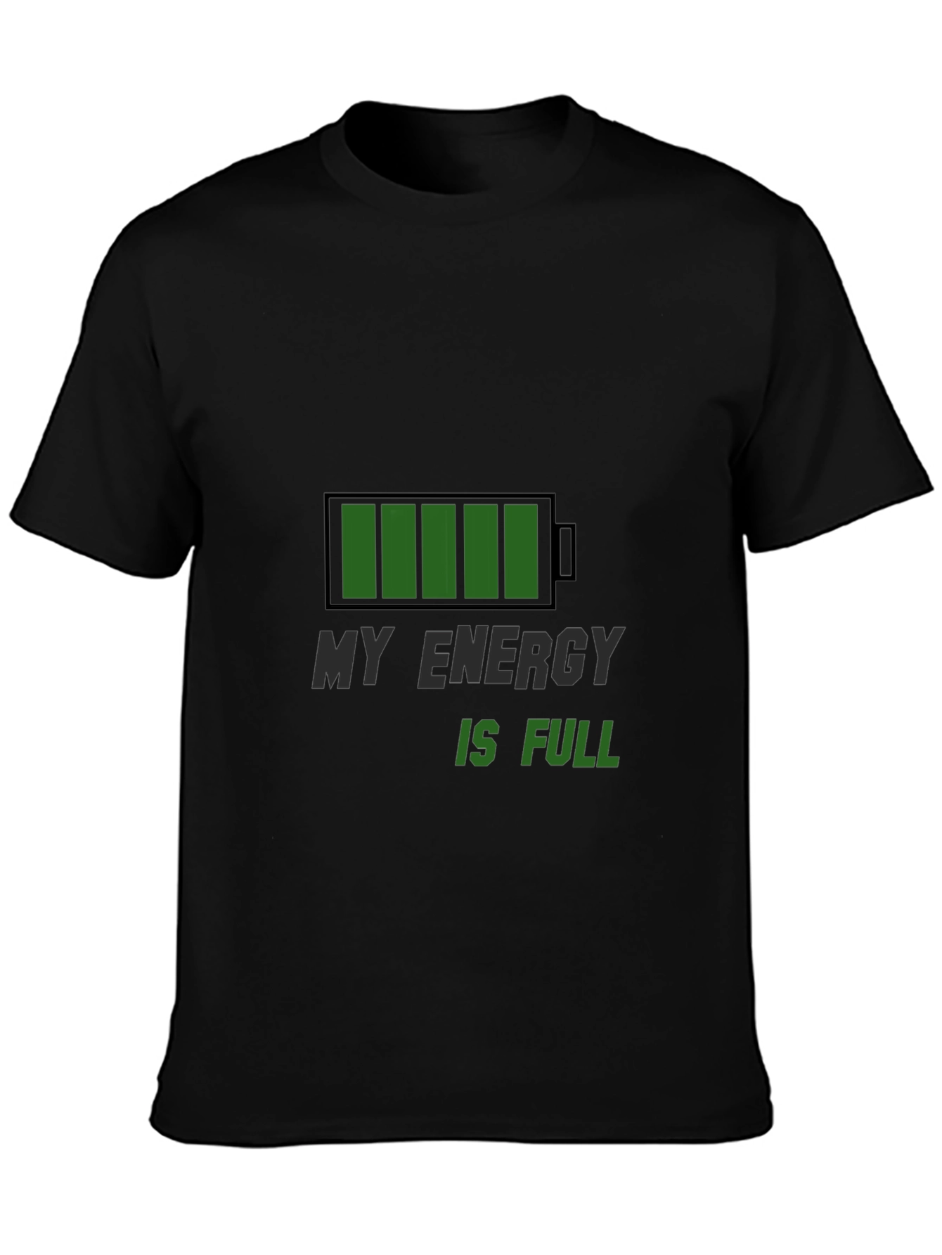 Black Full Energy T-Shirt - Recharge Your Style! view 3