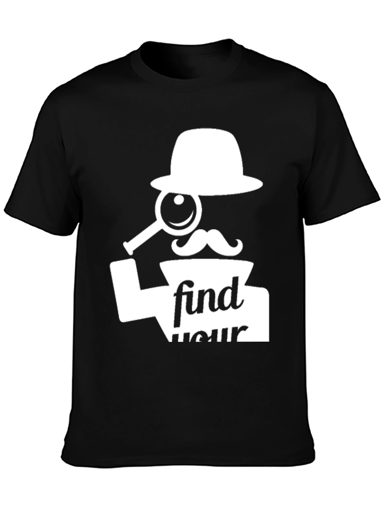 Black Find Your Fun T-Shirt - Detective Graphic Tee view 3