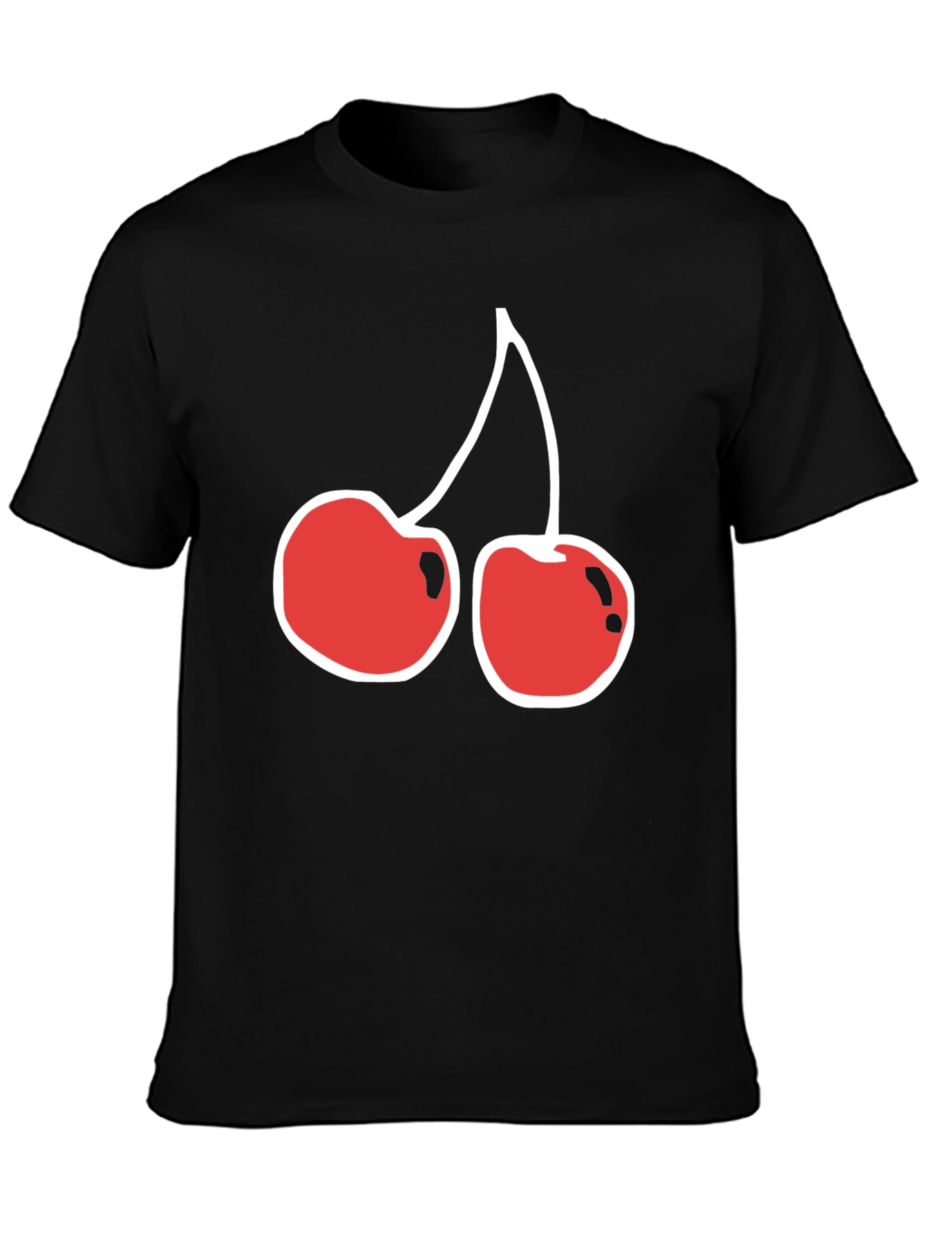 Black Cherry Graphic Black T-Shirt - Stylish Casual Wear view 3