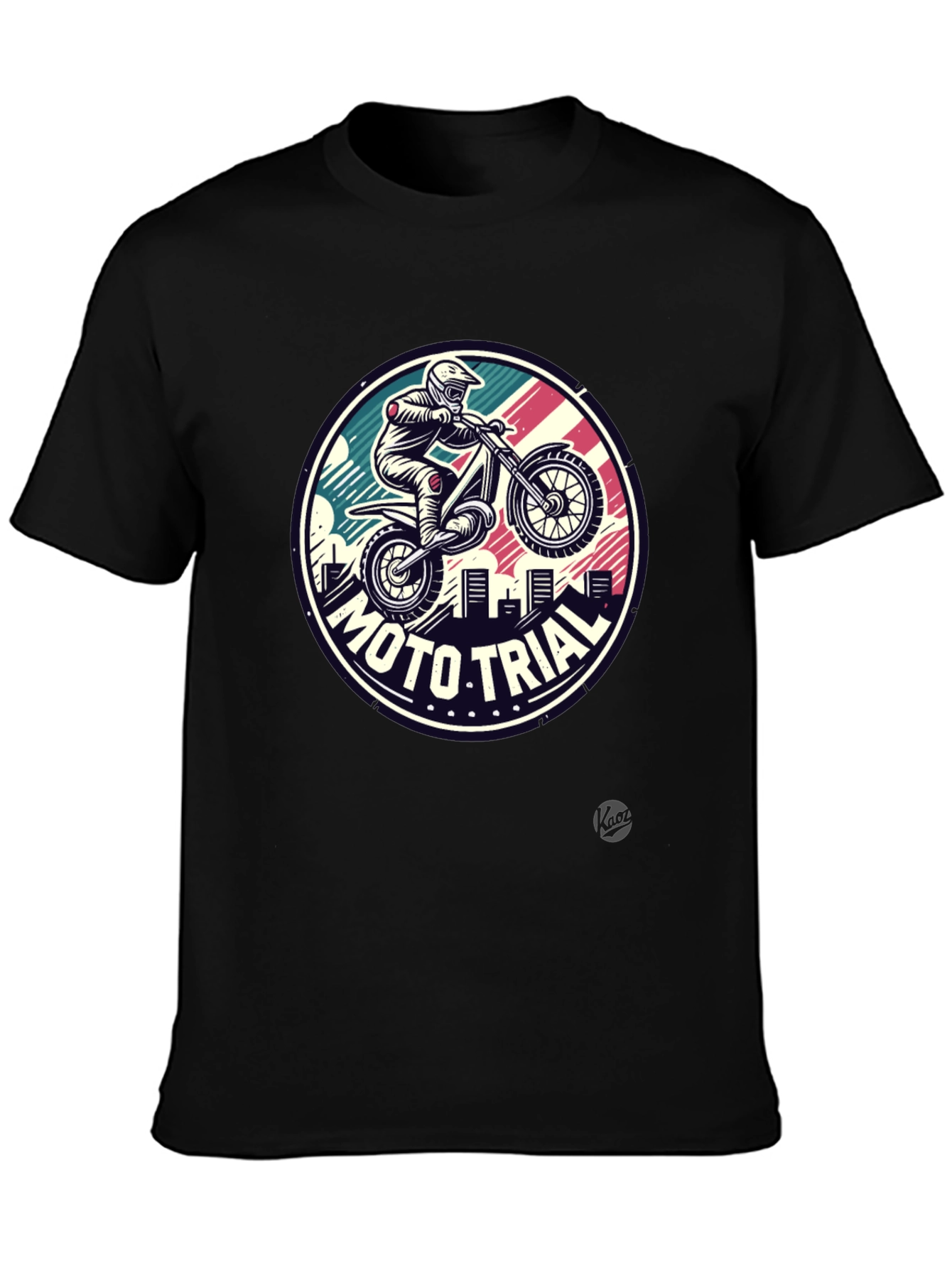 Black Moto Trial Graphic Tee - Ride in Style view 3