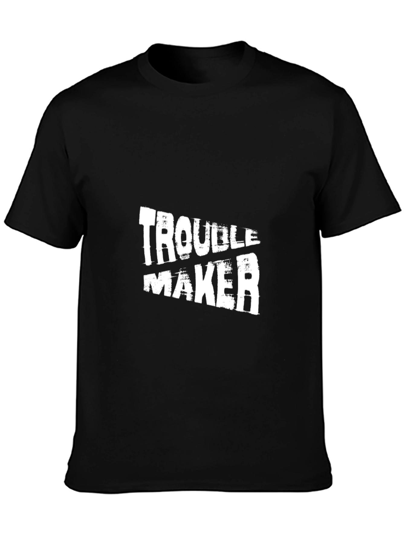 Black Troublemaker Graphic T-Shirt - Bold Streetwear view 3