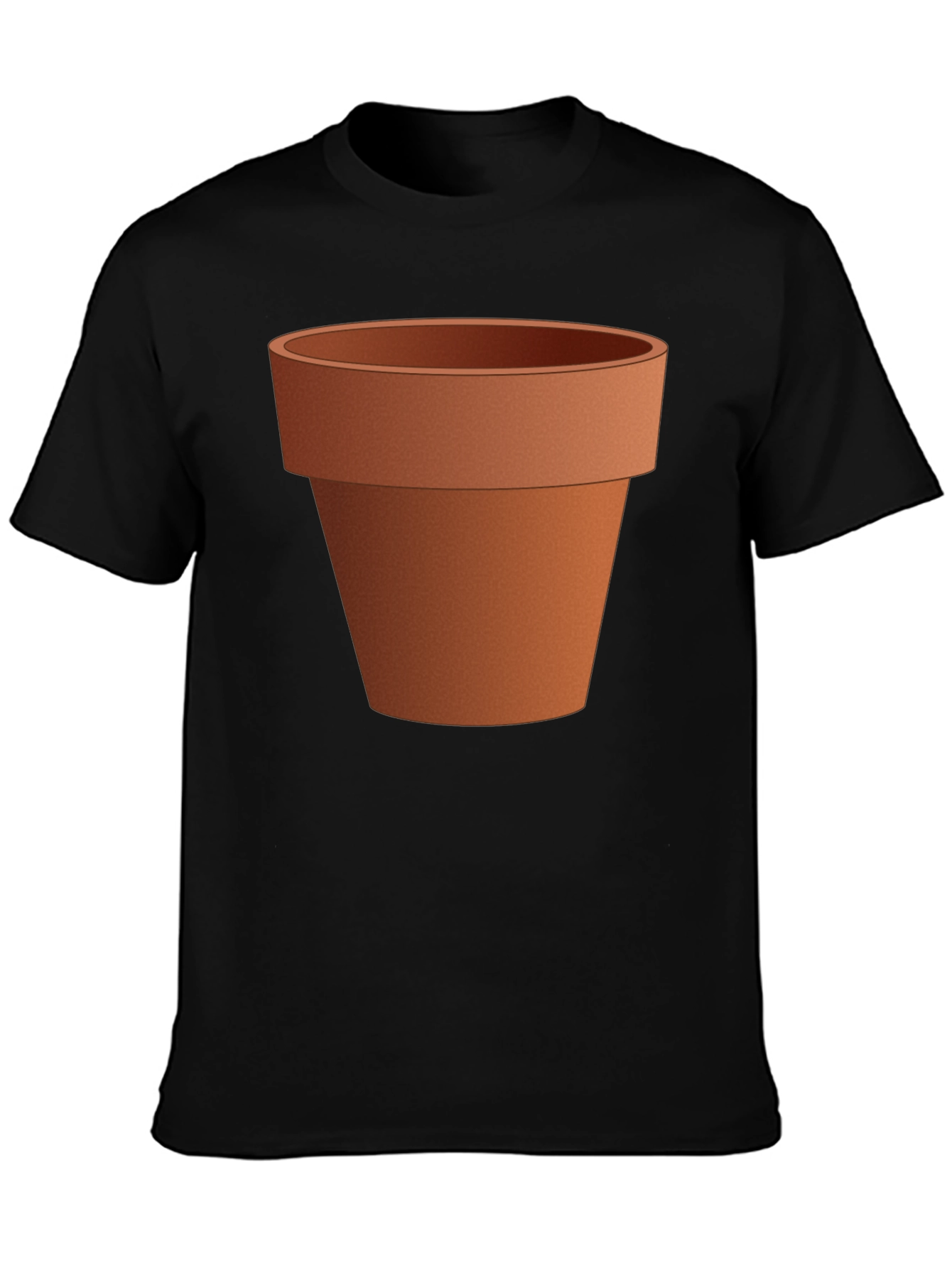 Black Novelty Flower Pot Graphic Tee - Unisex view 3