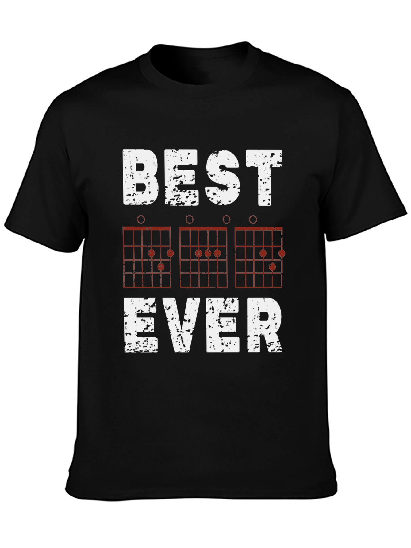 Black Best Guitar Chords Ever T-Shirt - Music Lover Tee view 3