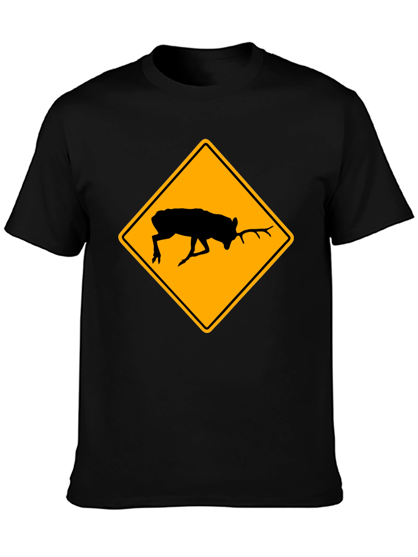 Black Elk Crossing T-Shirt: Caution Wildlife Tee view 3