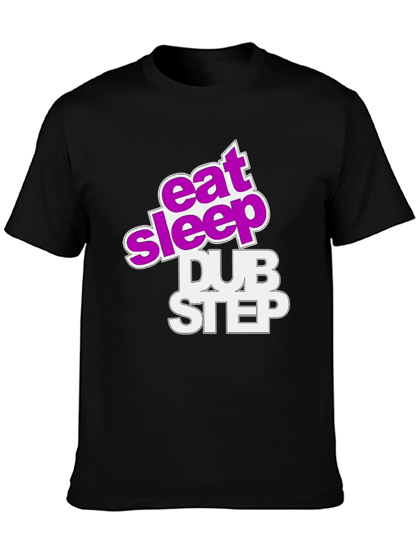 Black Eat Sleep Dubstep Graphic Tee view 3