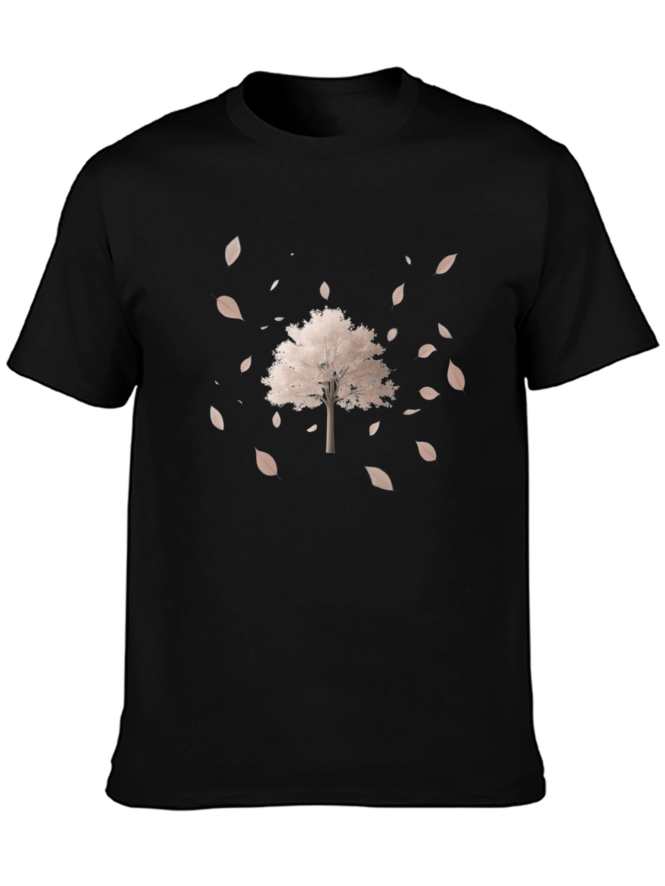 Black Men's Black Tree Graphic T-Shirt view 3