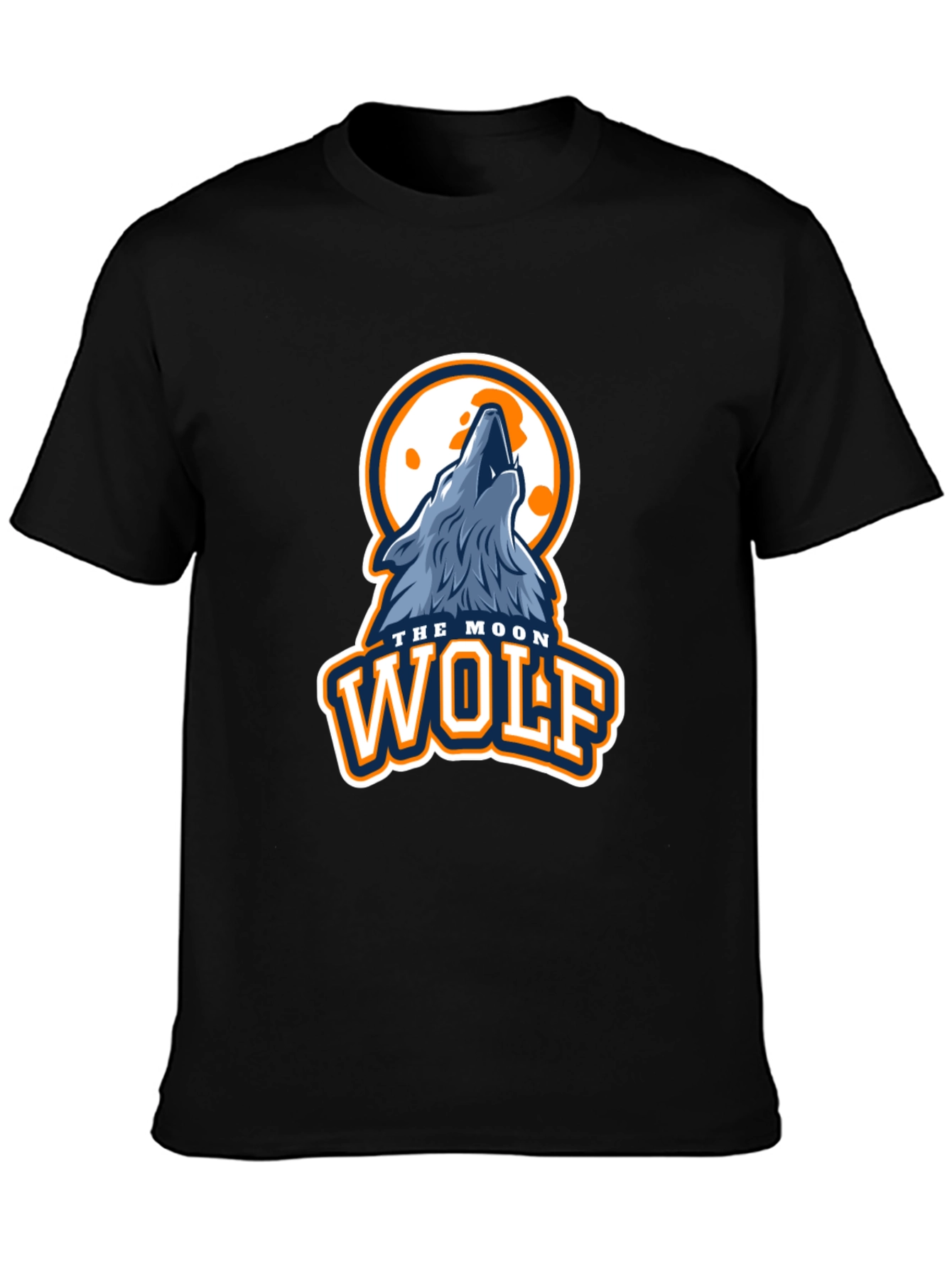 Black Moon Wolf Graphic T-Shirt view 3