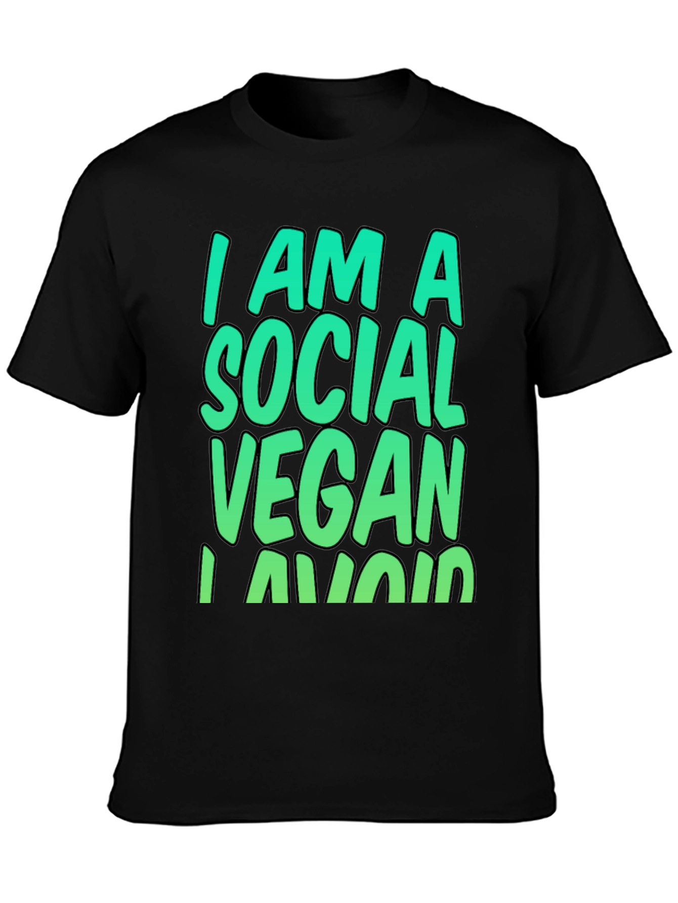 Social Vegan T-Shirt - Humorous Vegetarian Tee - 3